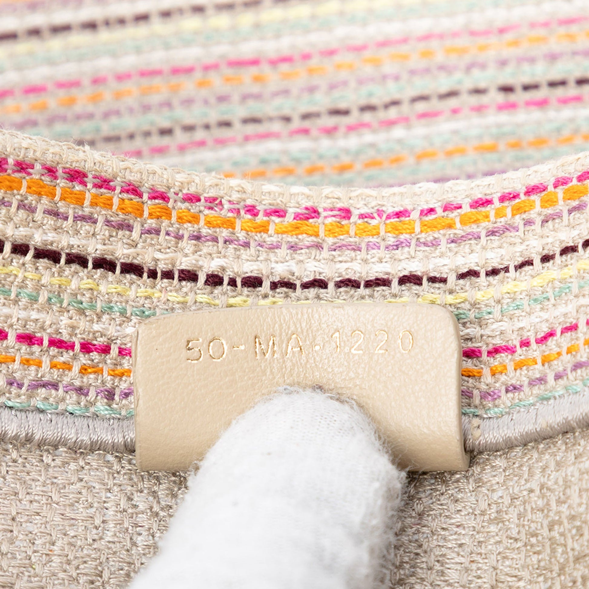 Dior Medium Embroidered Canvas Stripes Book Tote