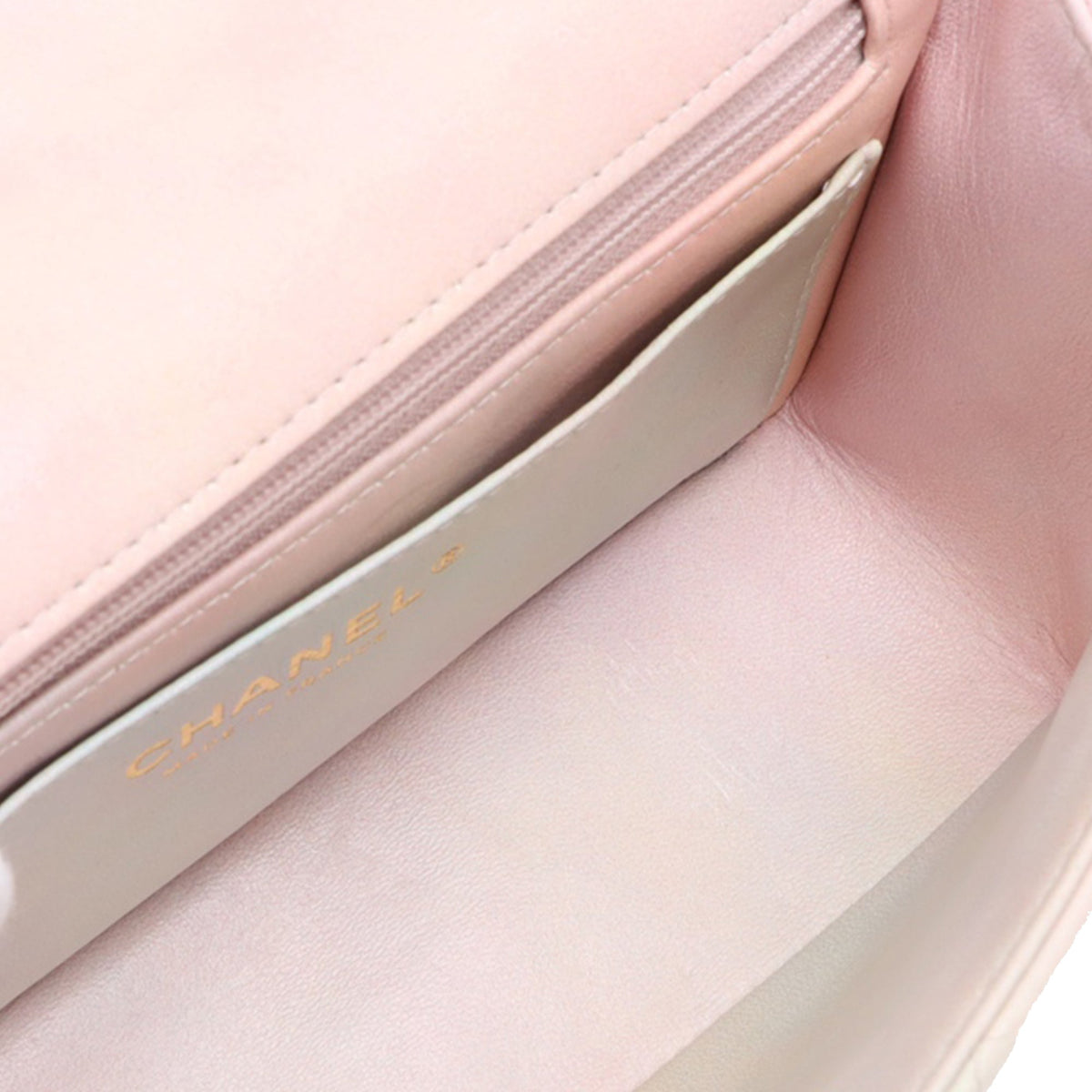 Chanel Mini Rectangular Classic Ombre Lambskin Top Handle Flap — Pink