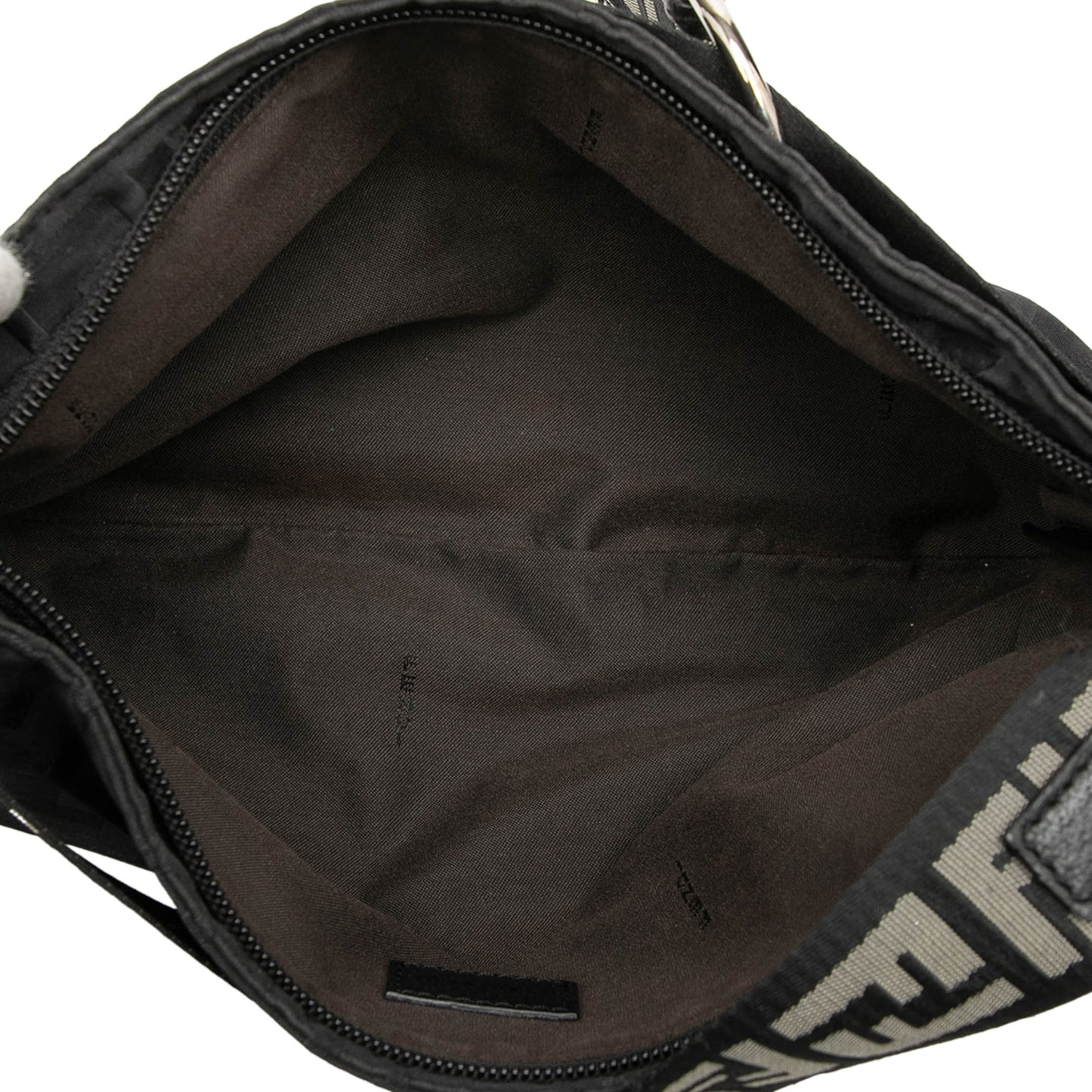 Fendi Zucca Nylon Zip Code Shoulder Bag