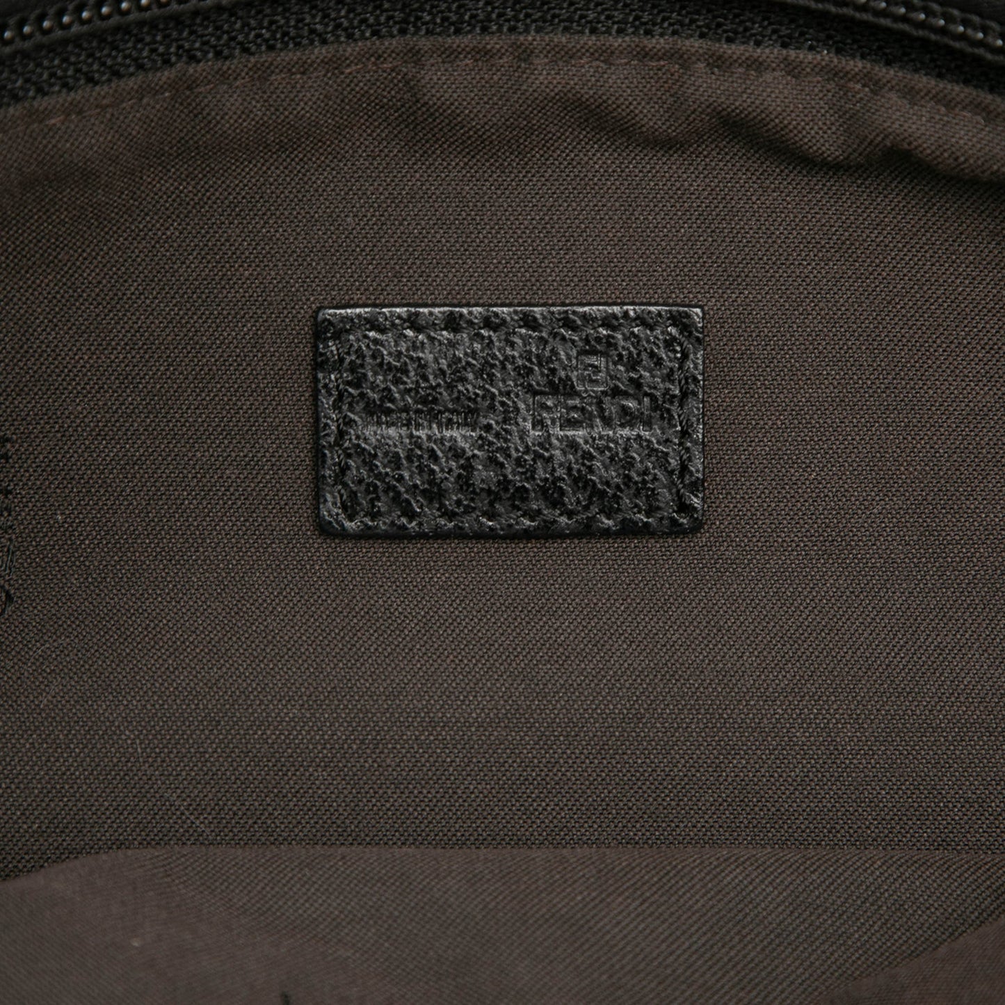 Fendi Zucca Nylon Zip Code Shoulder Bag