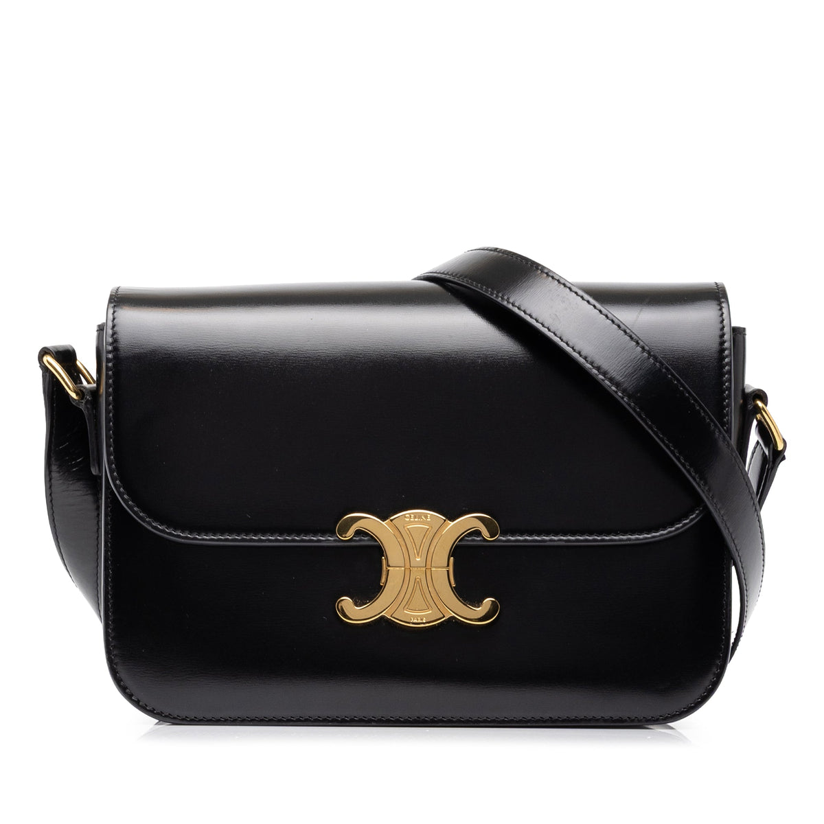 Celine Classique Shiny Calfskin Triomphe Crossbody