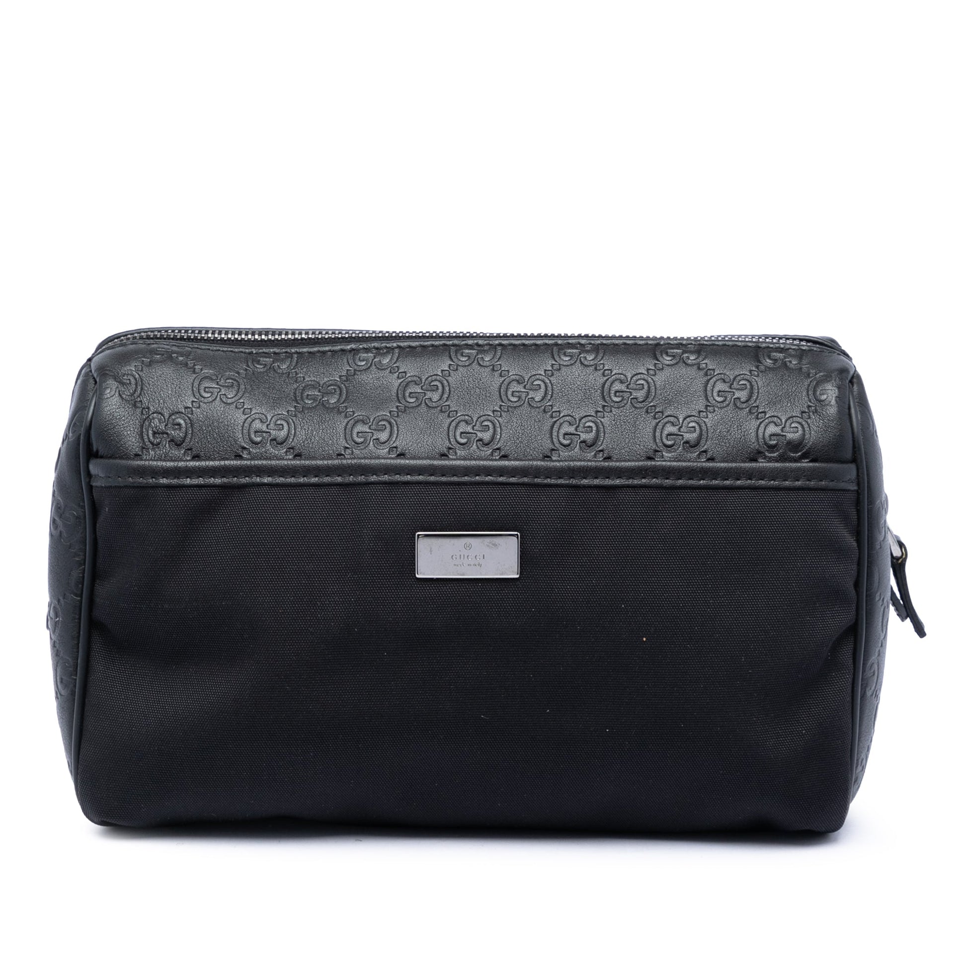 Gucci Guccissima Trimmed Nylon Clutch
