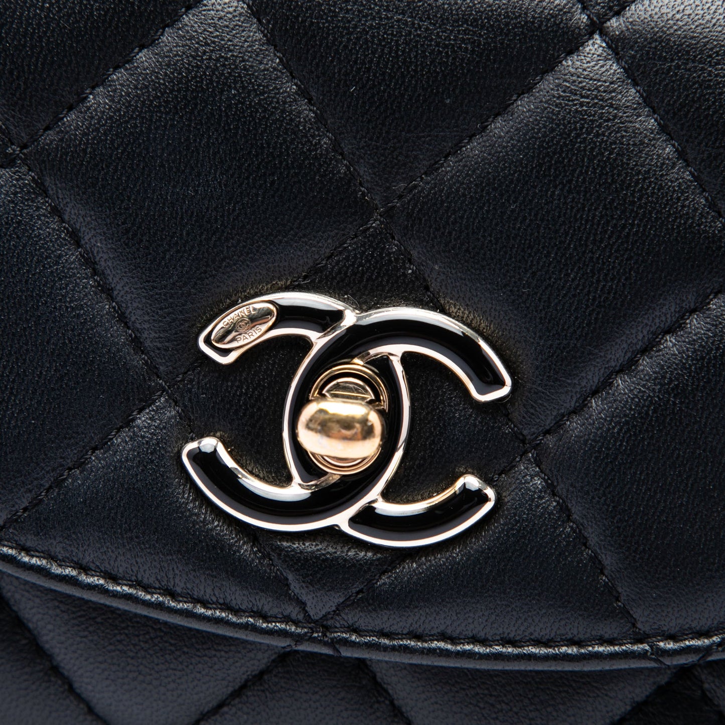 Chanel Mini Quilted Lambskin Cocovado Ribbon Chain Flap