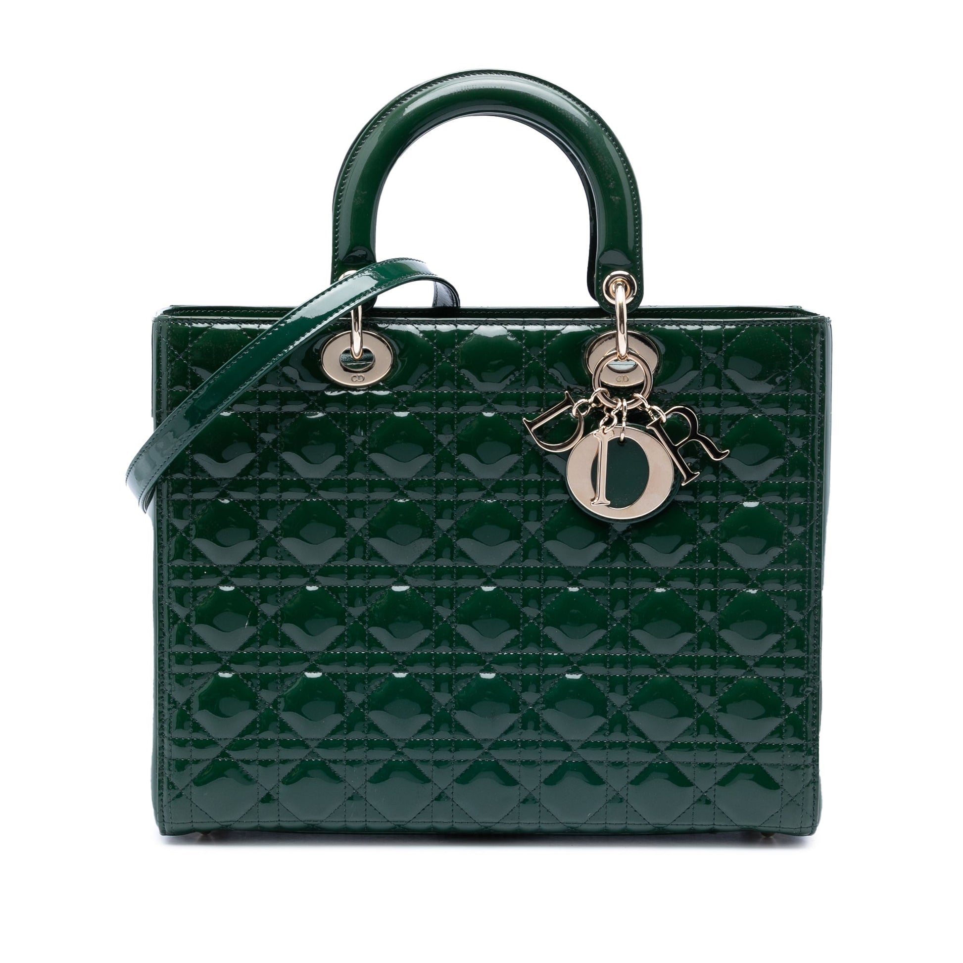 Dior Large Patent Cannage Lady Dior