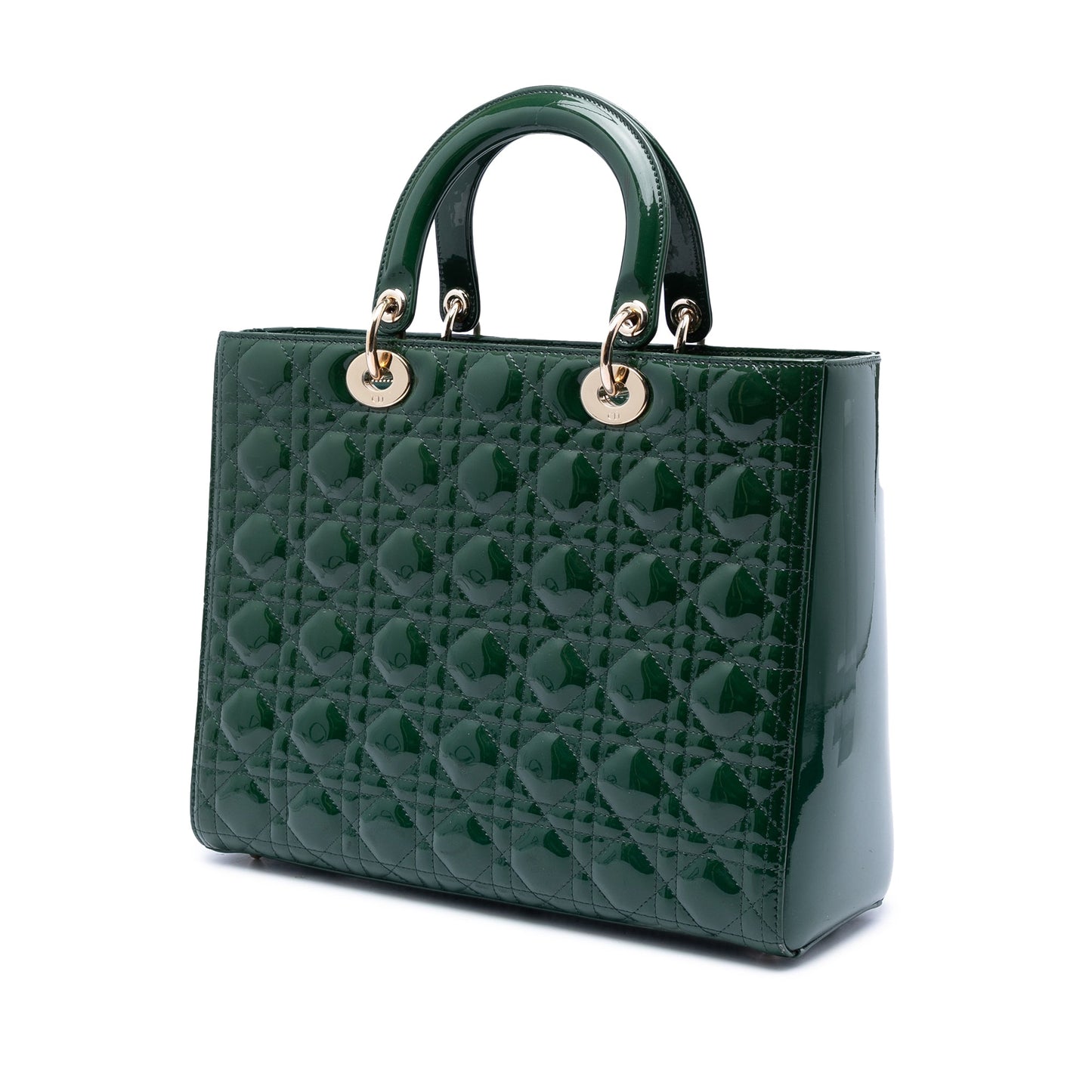 Dior Large Patent Cannage Lady Dior