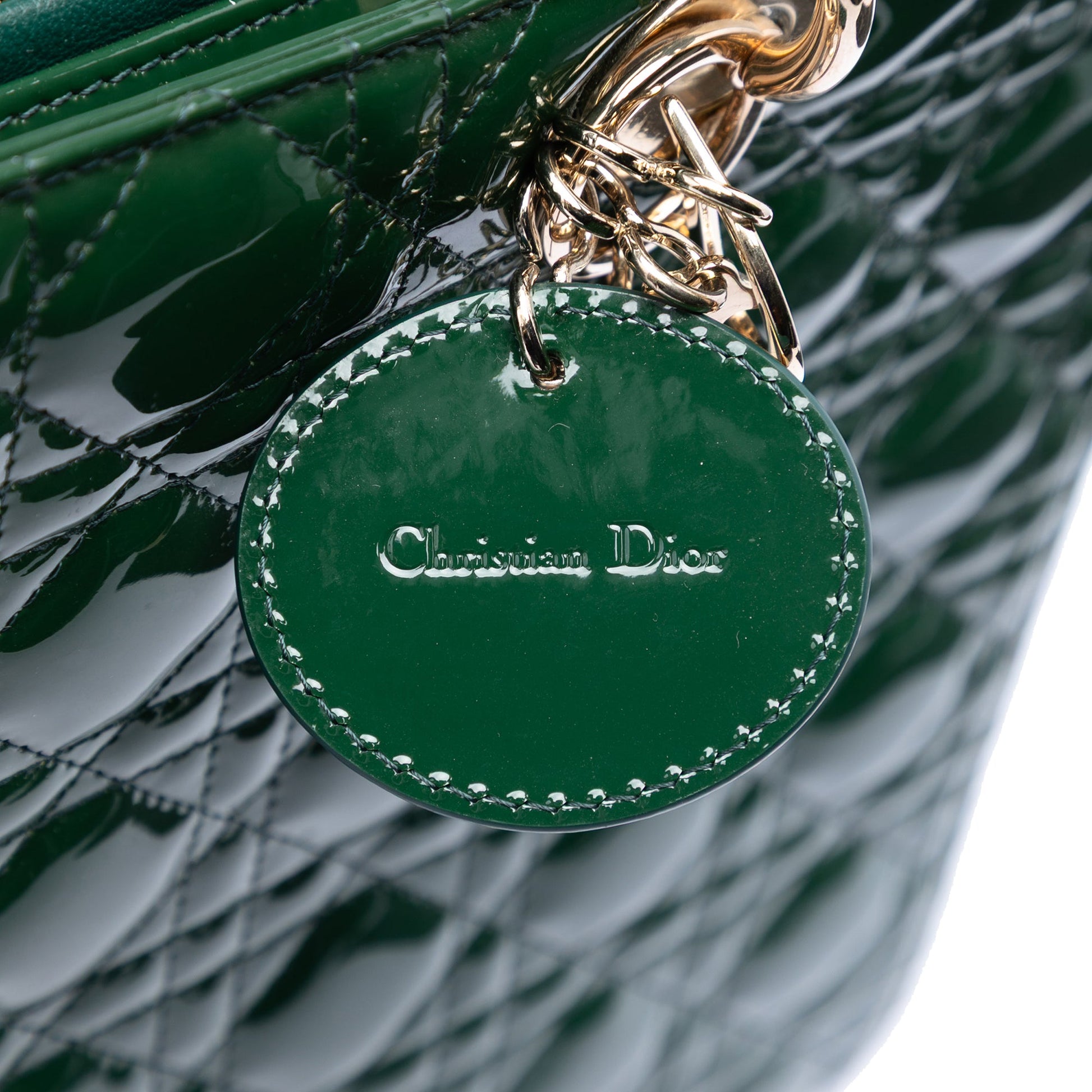 Dior Large Patent Cannage Lady Dior
