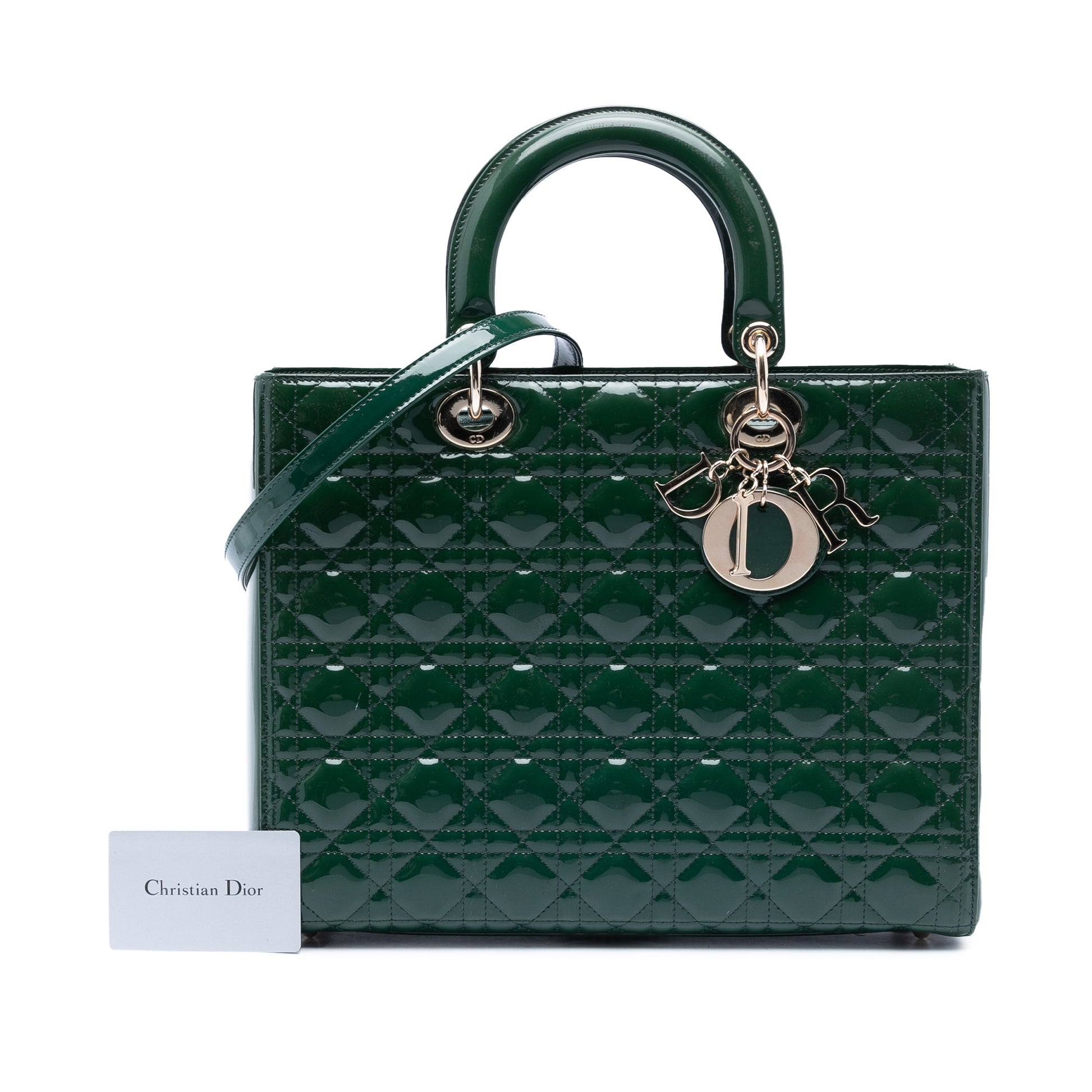Dior Large Patent Cannage Lady Dior