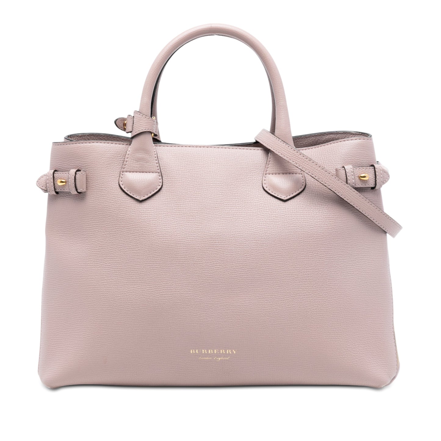 Burberry Medium Leather and House Check Banner Satchel