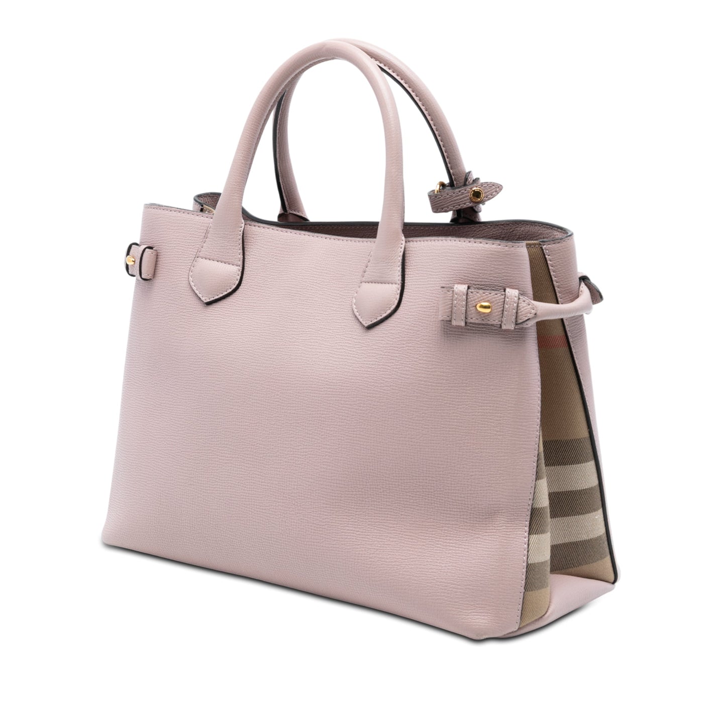 Burberry Medium Leather and House Check Banner Satchel
