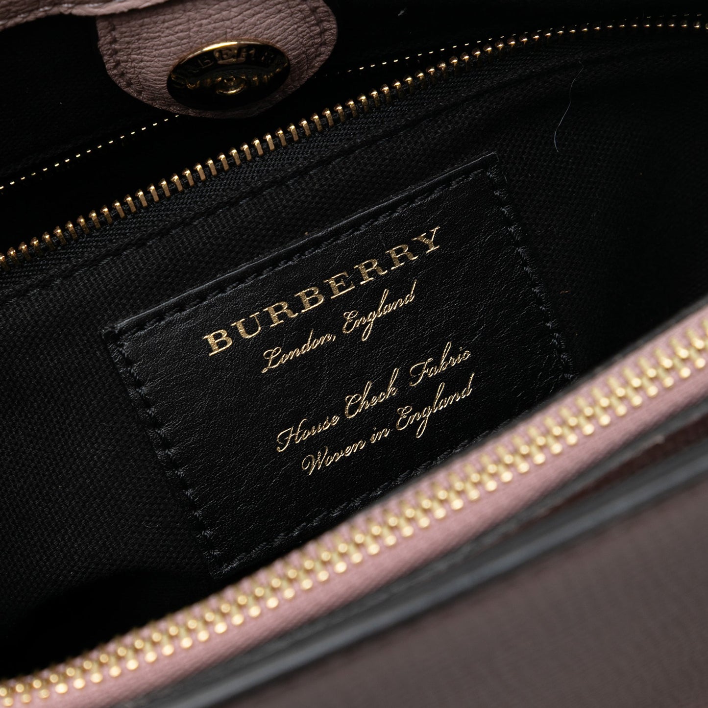 Burberry Medium Leather and House Check Banner Satchel