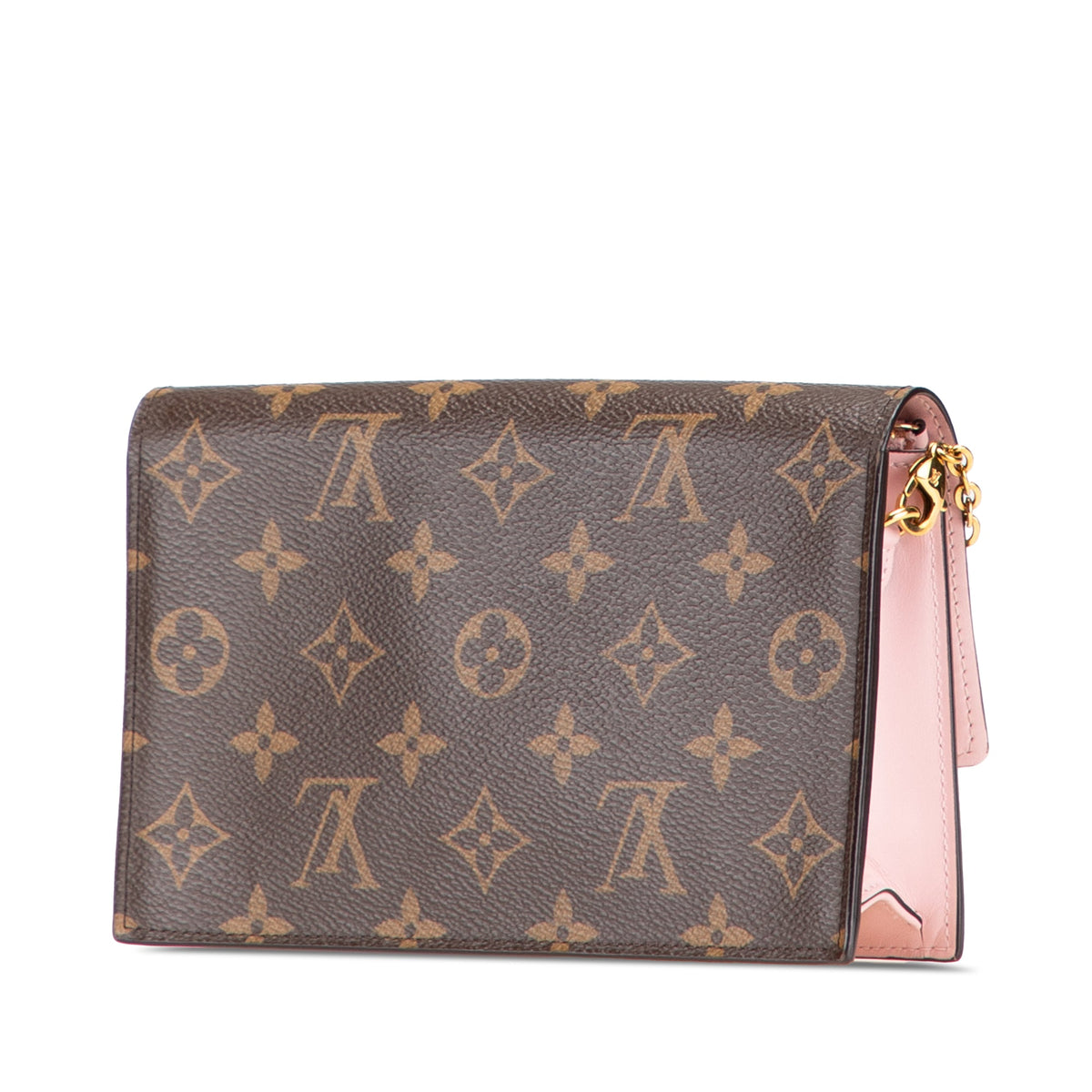 Louis Vuitton Monogram Flore Wallet On Chain — Brown