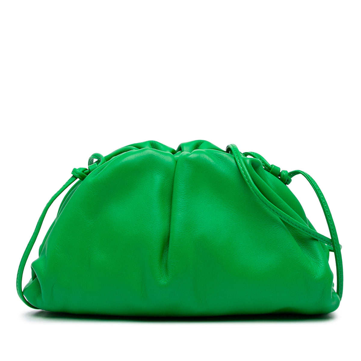 Bottega Veneta Lambskin The Mini Pouch Crossbody — Green