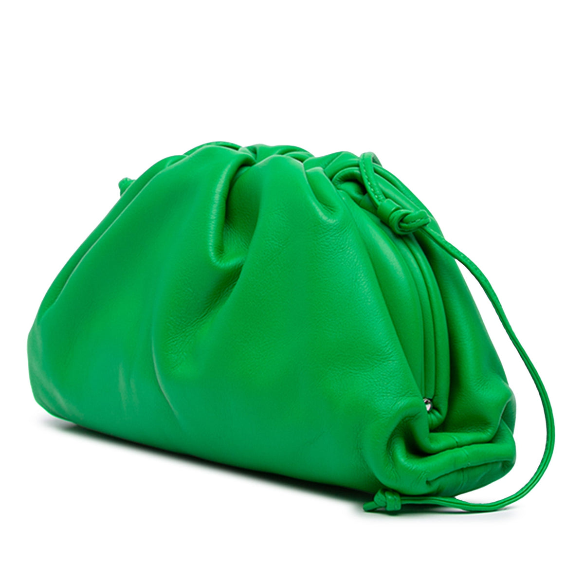 Bottega Veneta Lambskin The Mini Pouch Crossbody — Green