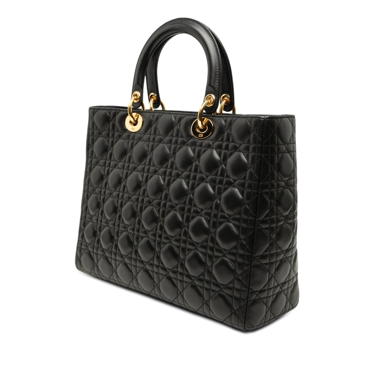 Dior Large Lambskin Cannage Lady Dior