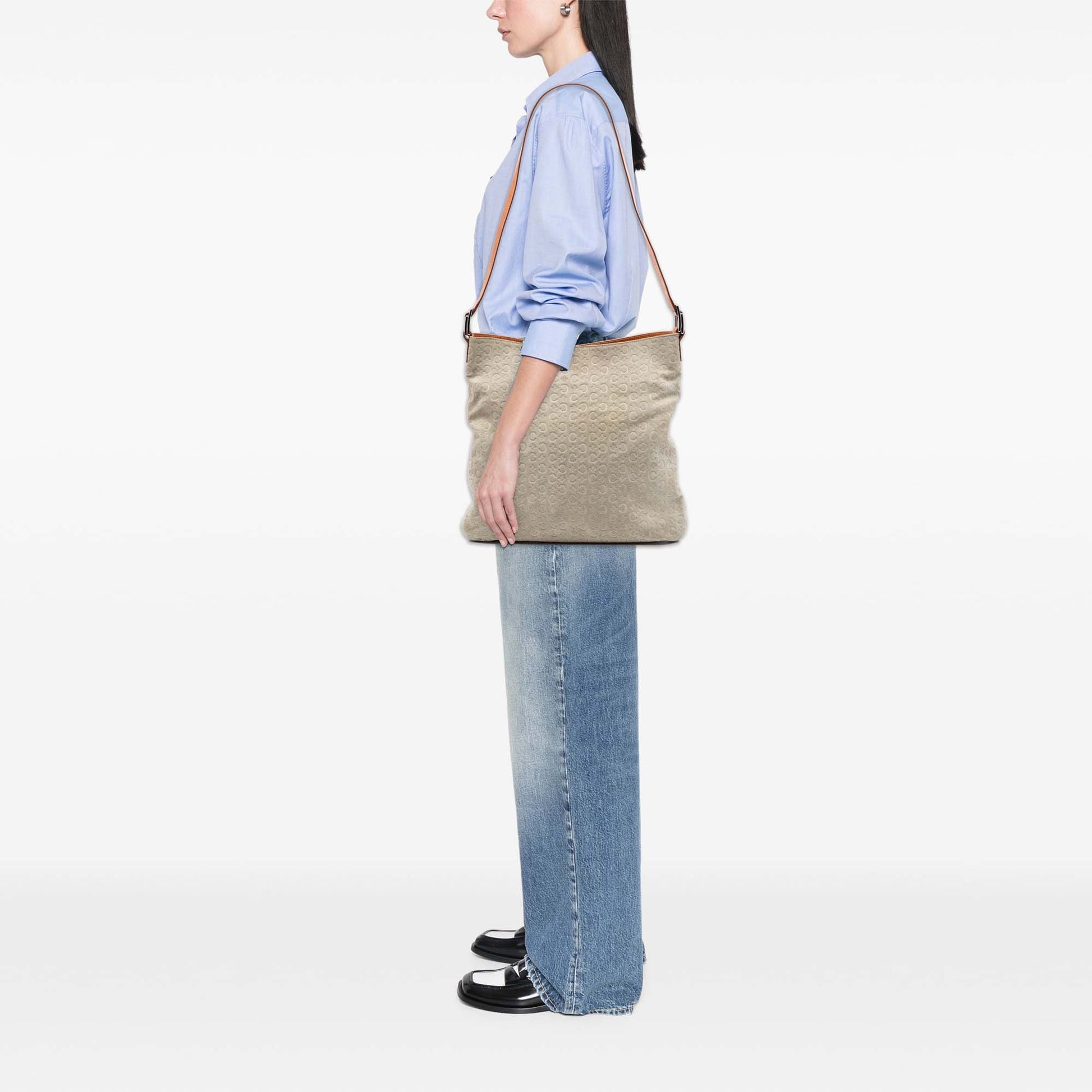 Celine C Macadam Suede Crossbody