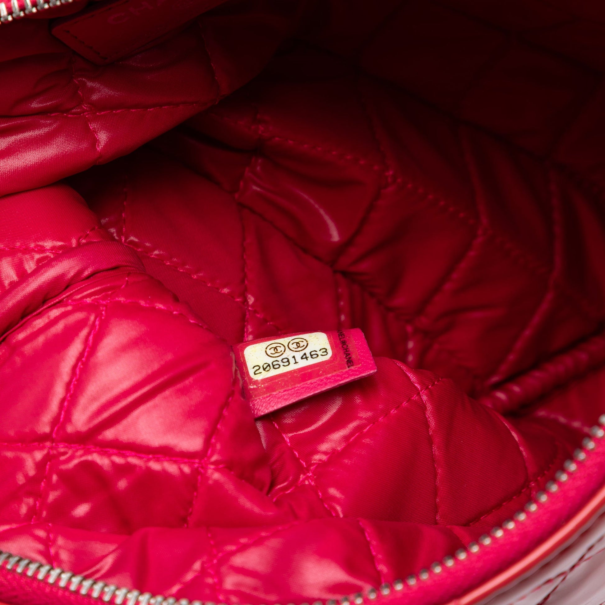 Chanel Small Quilted Patent Valentine Hearts O Case Clutch