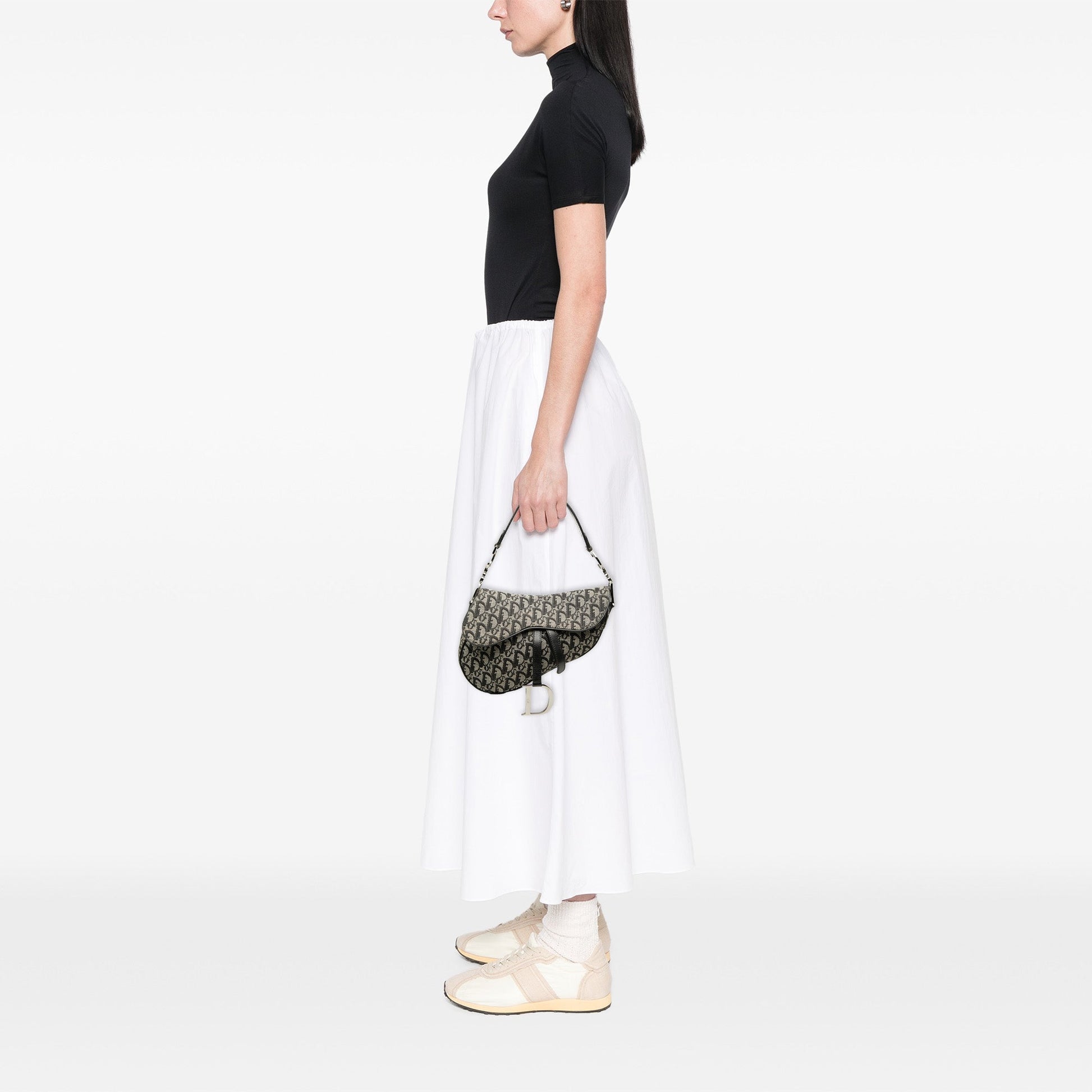 Dior Diorissimo Canvas Saddle Bag
