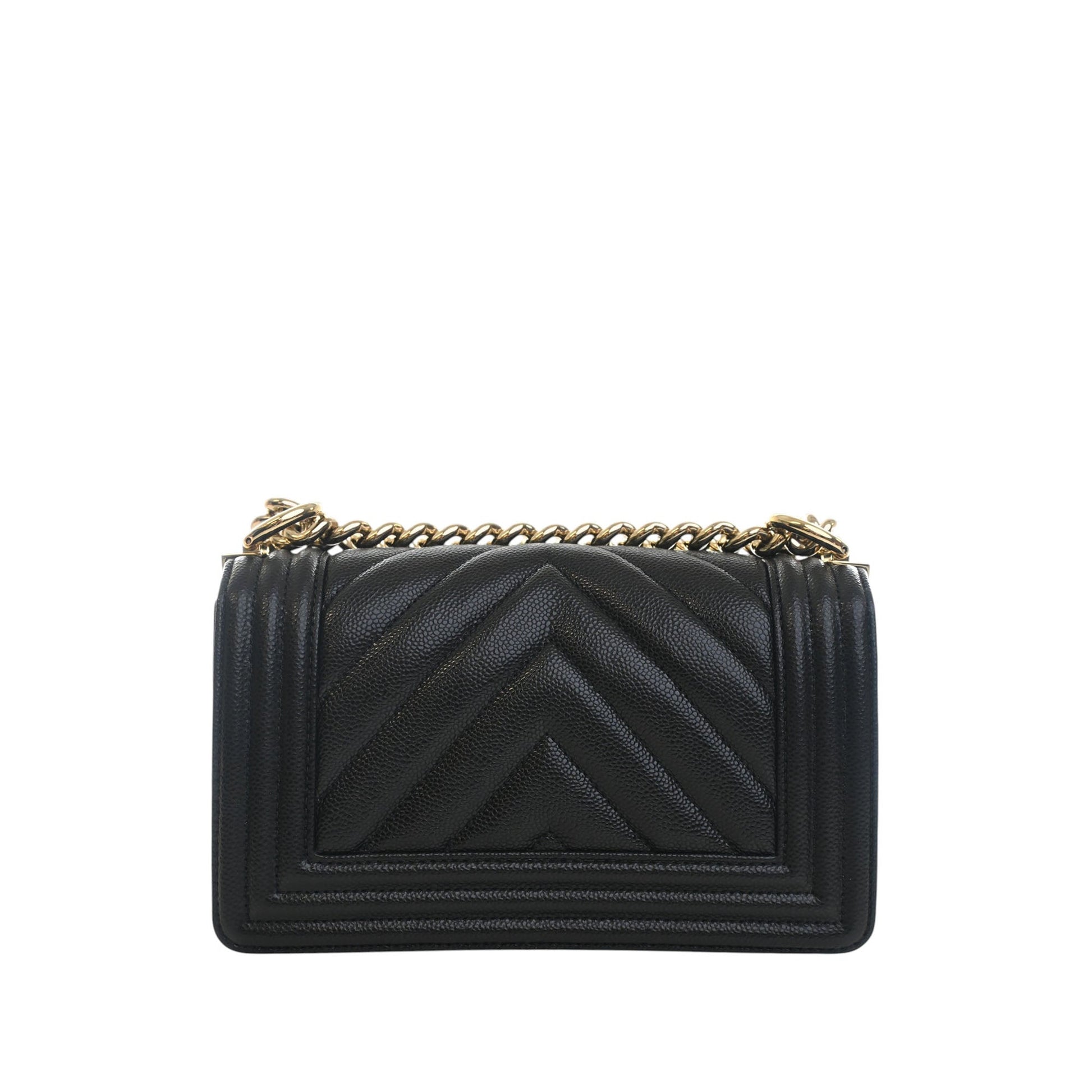 Chanel Small Chevron Caviar Boy Flap