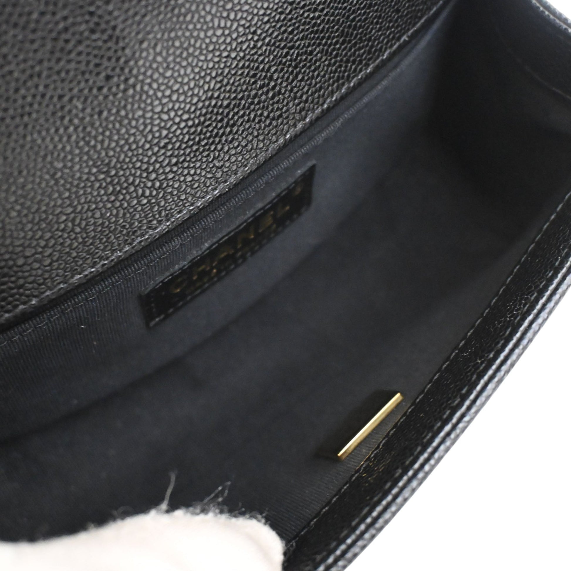 Chanel Small Chevron Caviar Boy Flap