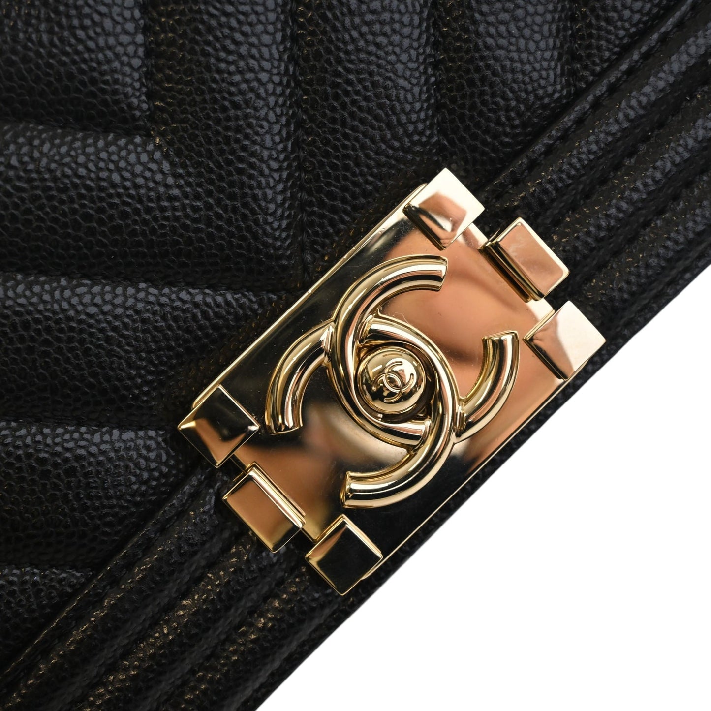 Chanel Small Chevron Caviar Boy Flap