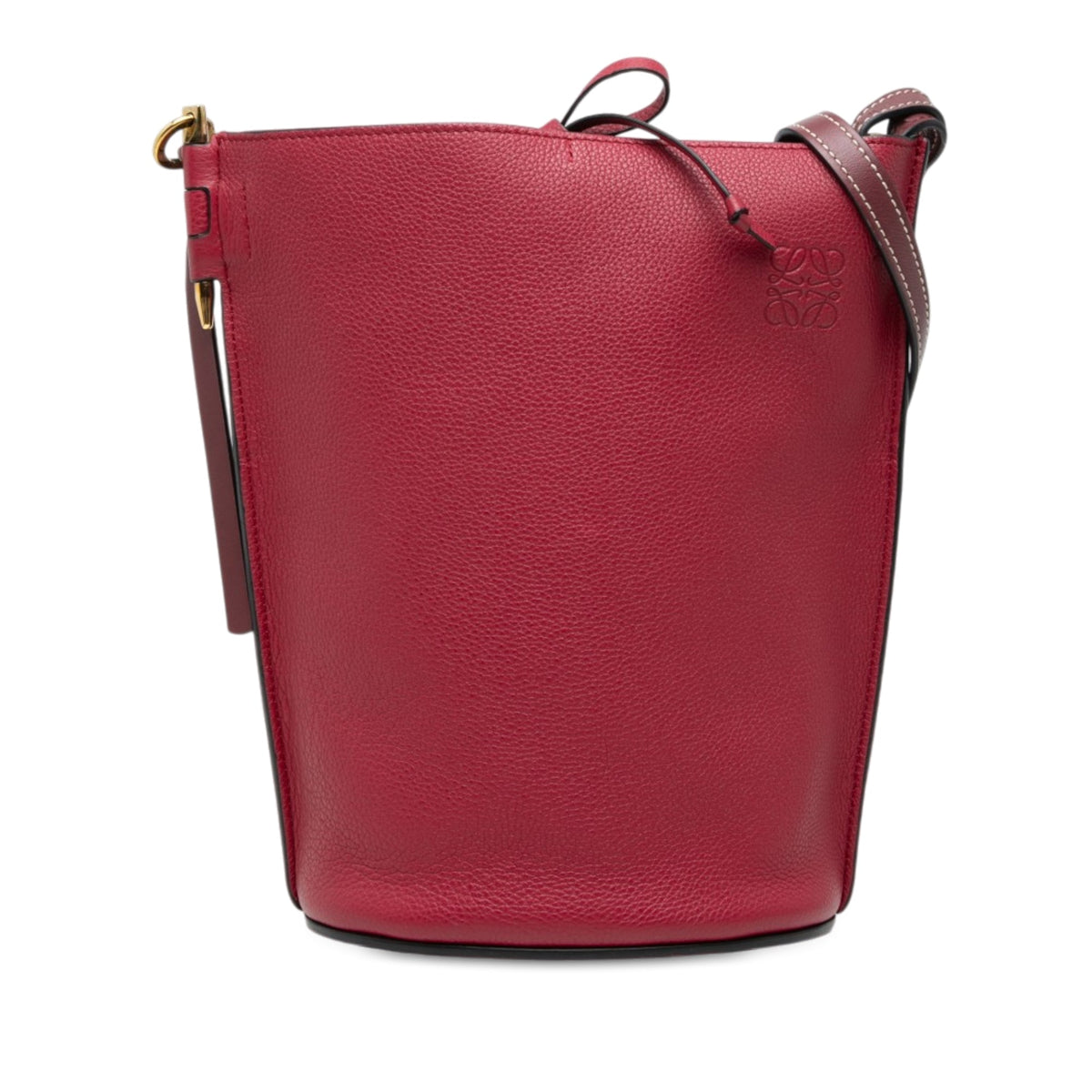 LOEWE Leather Anagram Gate Bucket Bag