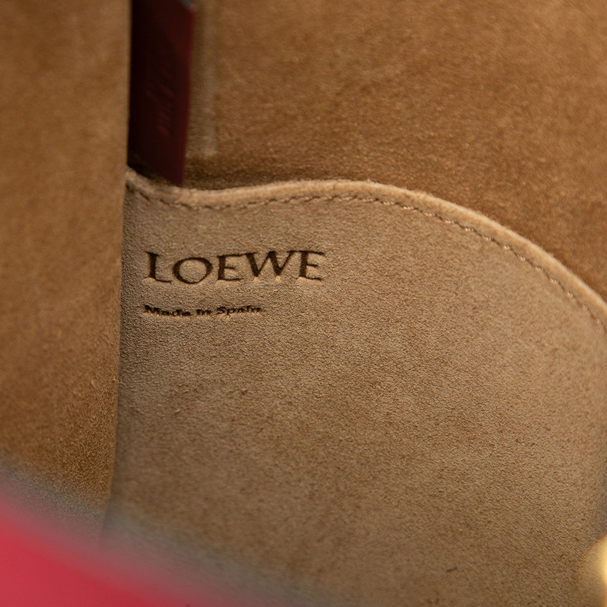 LOEWE Leather Anagram Gate Bucket Bag