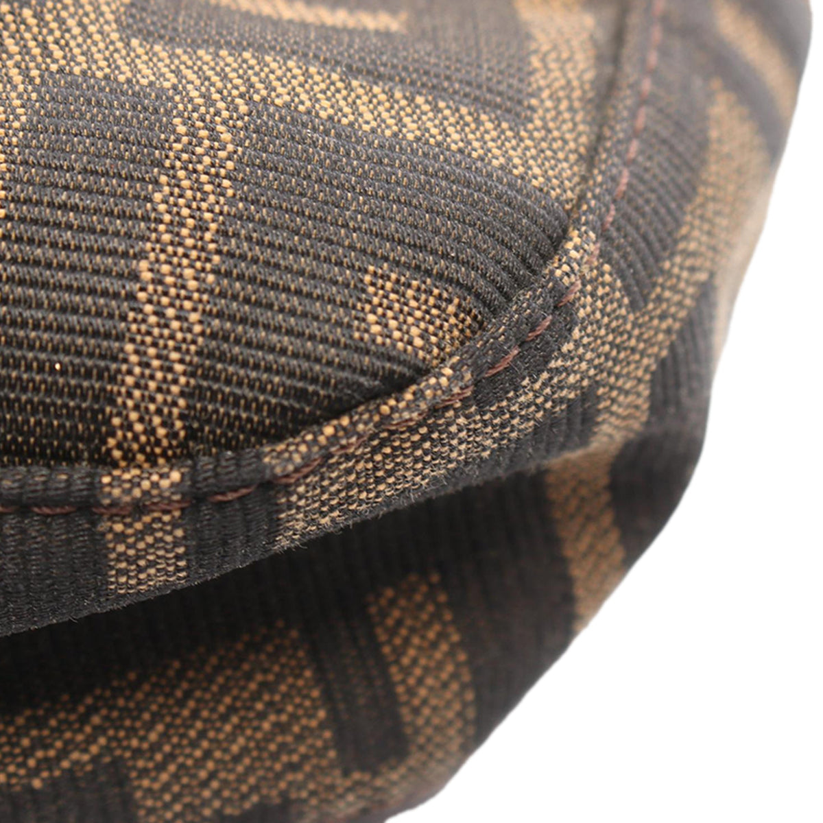 Fendi Zucchino Canvas Crossbody — Brown