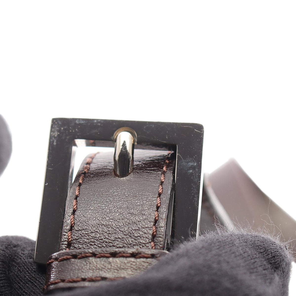 Fendi Zucchino Canvas Crossbody — Brown