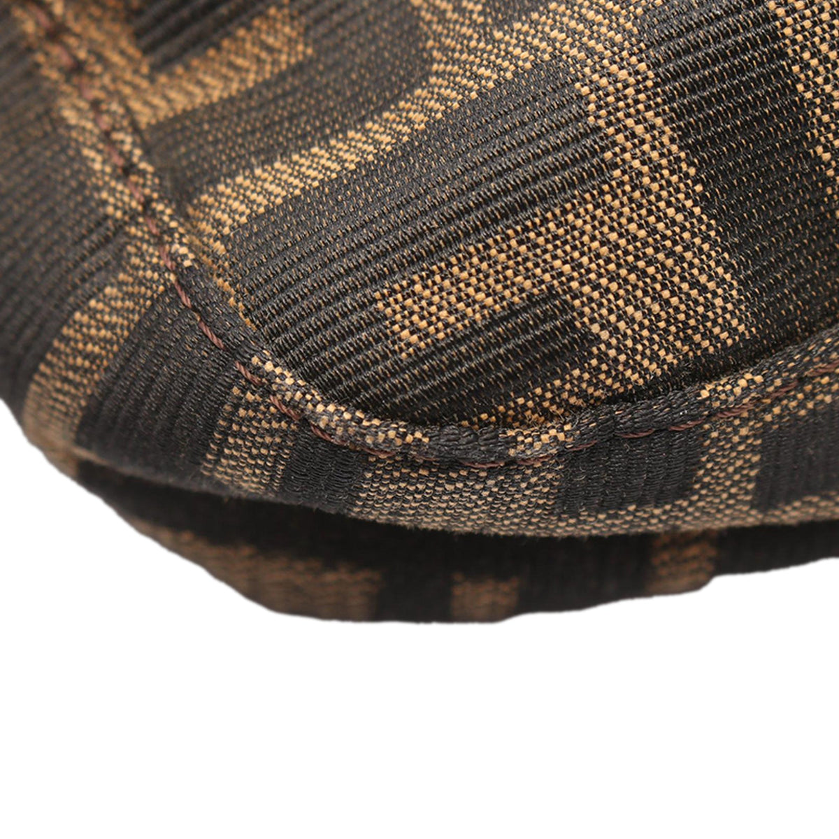 Fendi Zucchino Canvas Crossbody — Brown