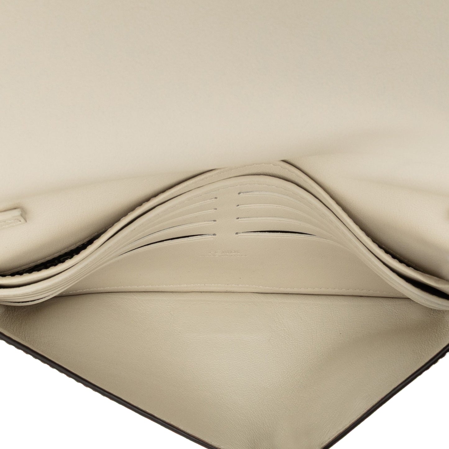 Fendi Leather Peekaboo Chain Clutch