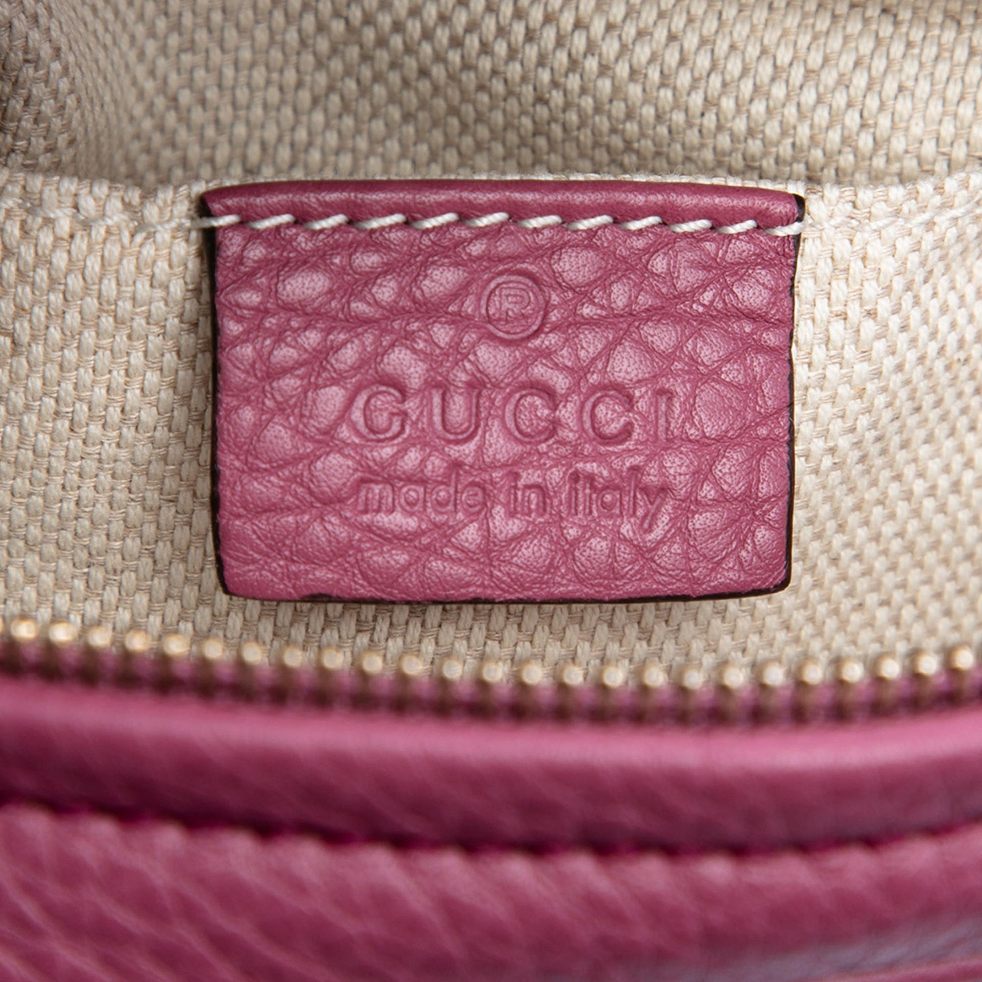 Gucci Mini Pebbled Calfskin Soho Chain Crossbody