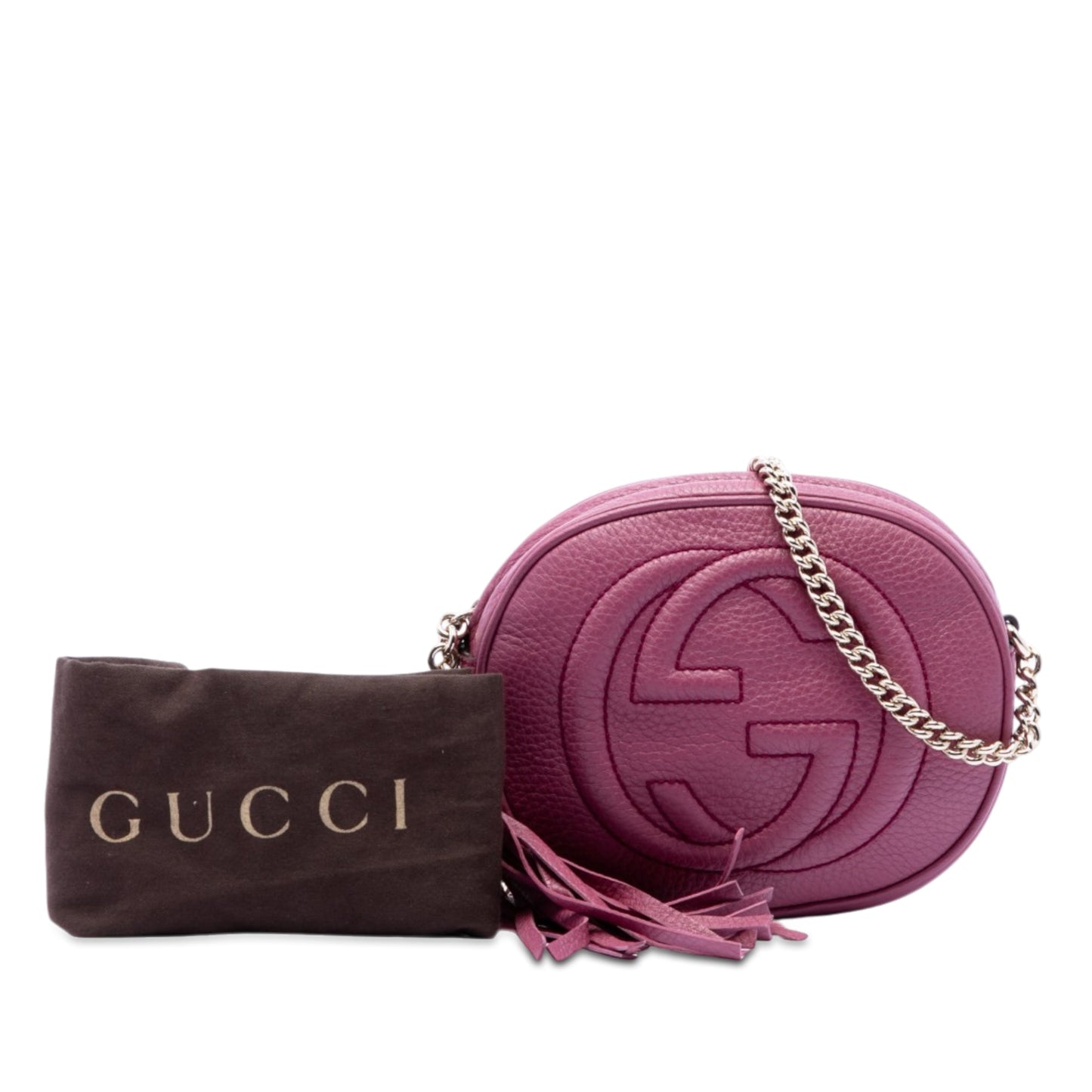 Gucci Mini Pebbled Calfskin Soho Chain Crossbody