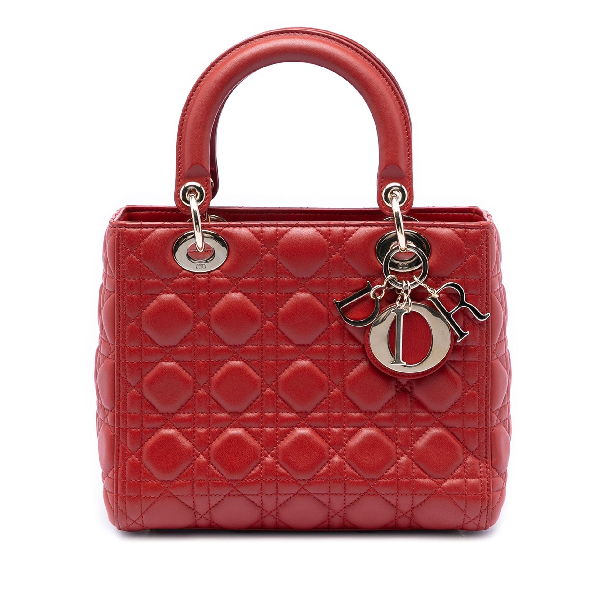 Dior Medium Lambskin Cannage Lady Dior