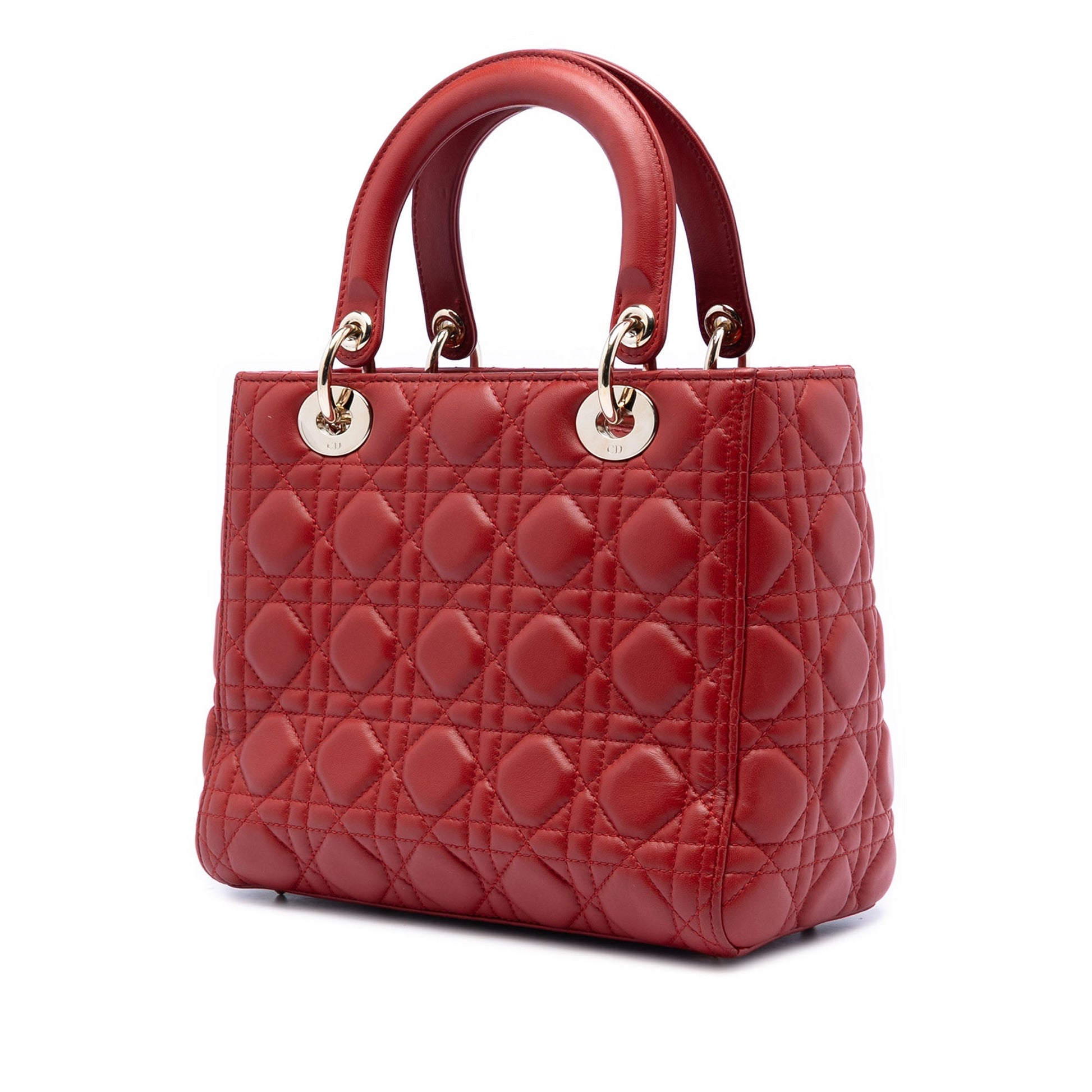 Dior Medium Lambskin Cannage Lady Dior