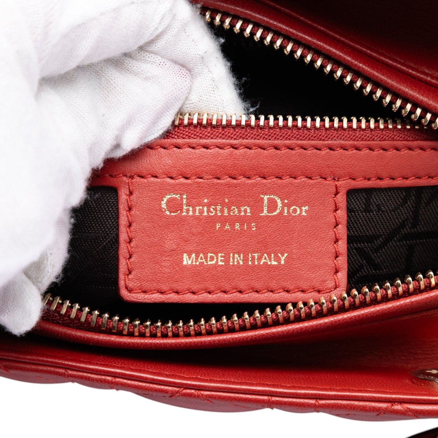 Dior Medium Lambskin Cannage Lady Dior