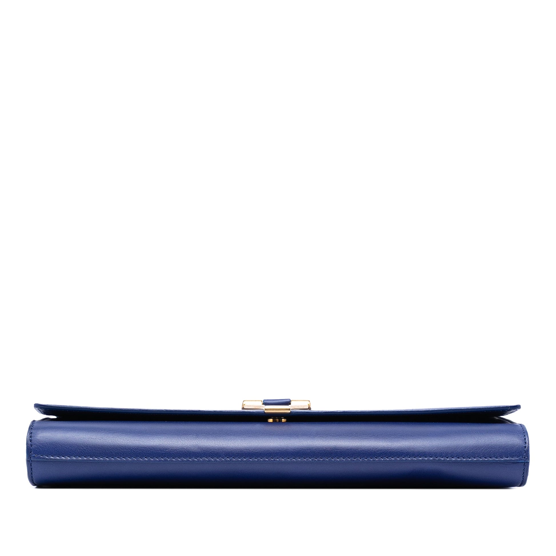Saint Laurent Leather Chyc Ligne Clutch