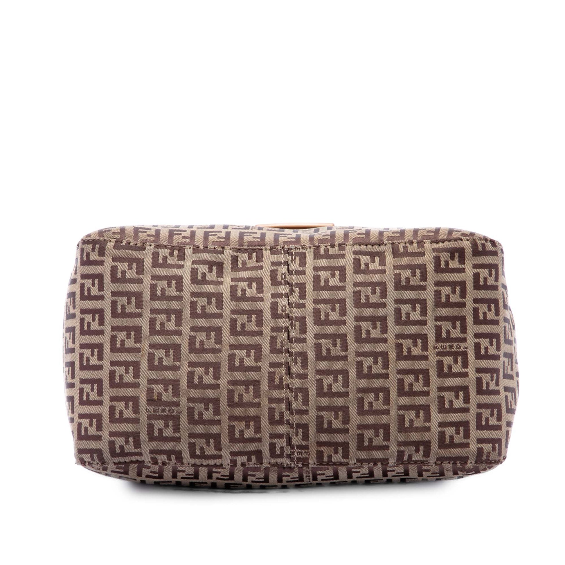 Fendi Zucchino Canvas Double Flap Mamma