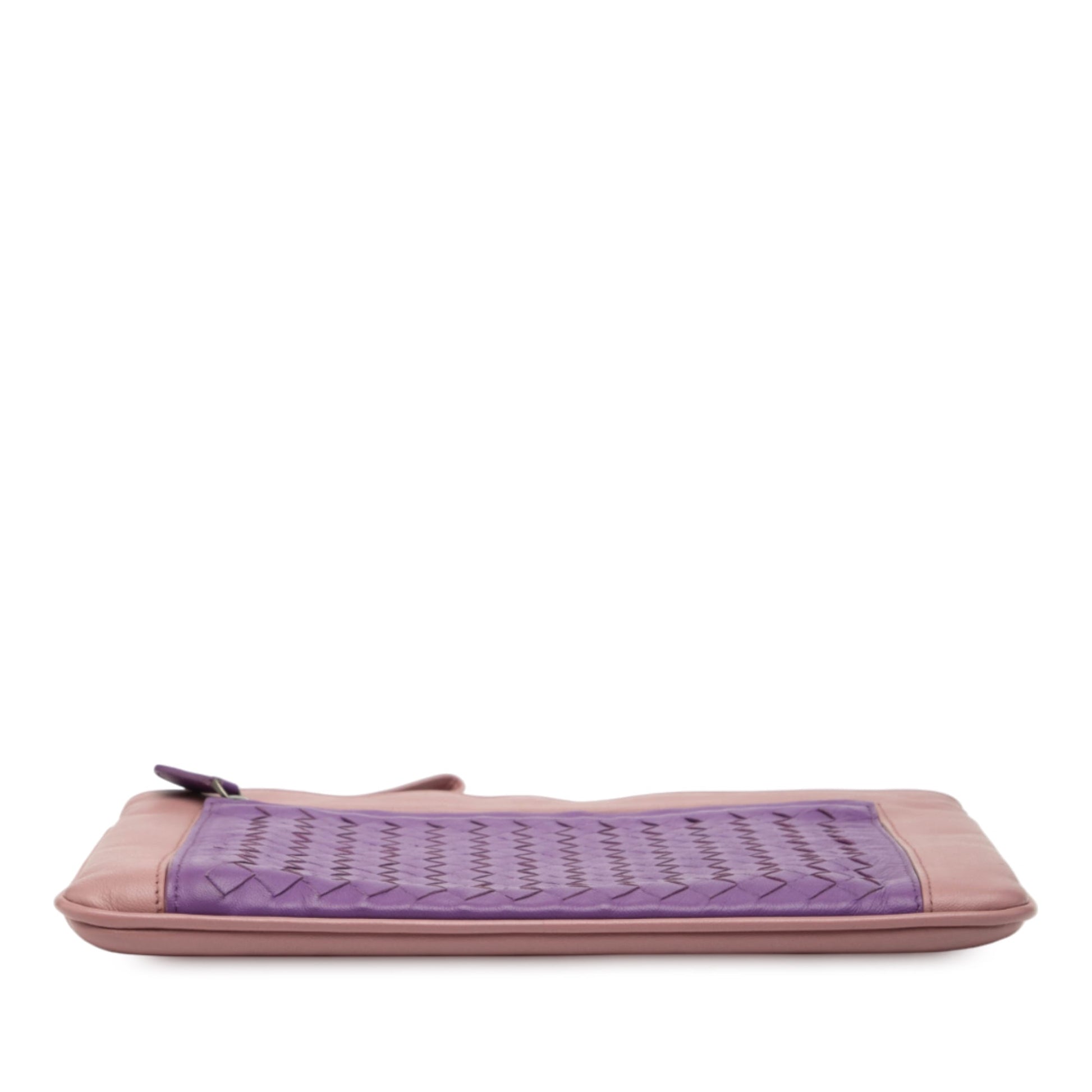 Bottega Veneta Bicolor Nappa Intrecciato Wristlet Clutch
