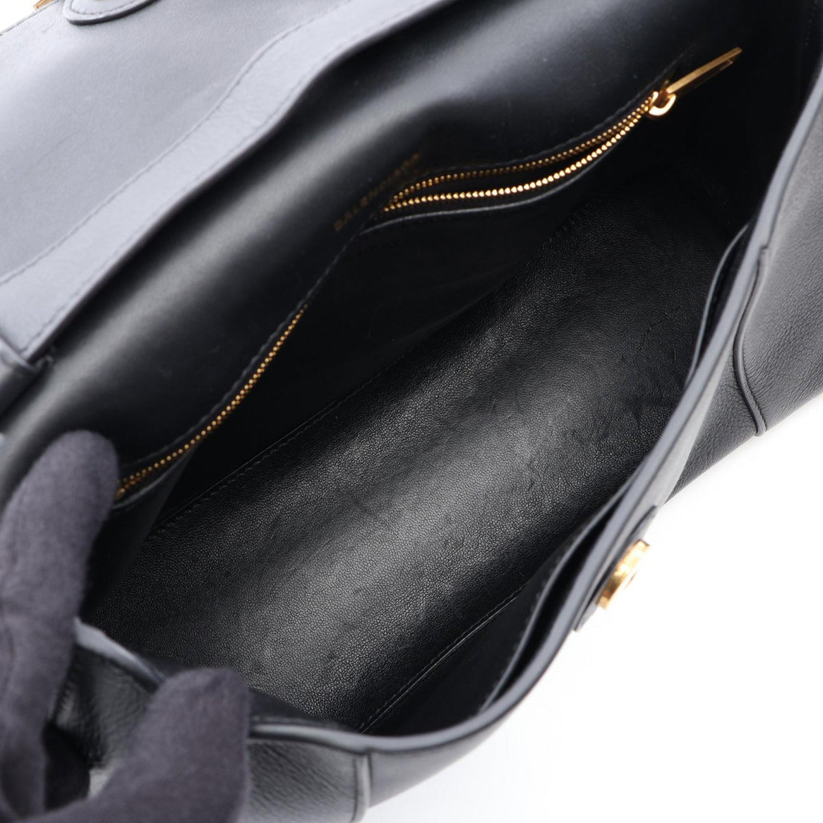 Balenciaga Small Downtown Chain Shoulder Bag — Black