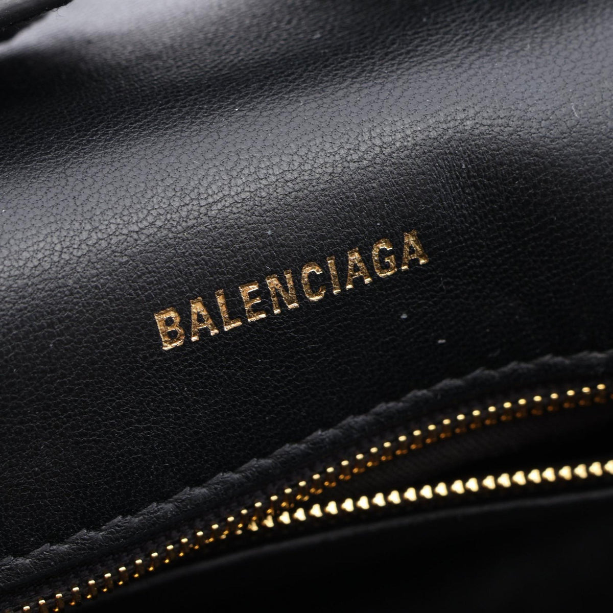 Balenciaga Small Downtown Chain Shoulder Bag — Black
