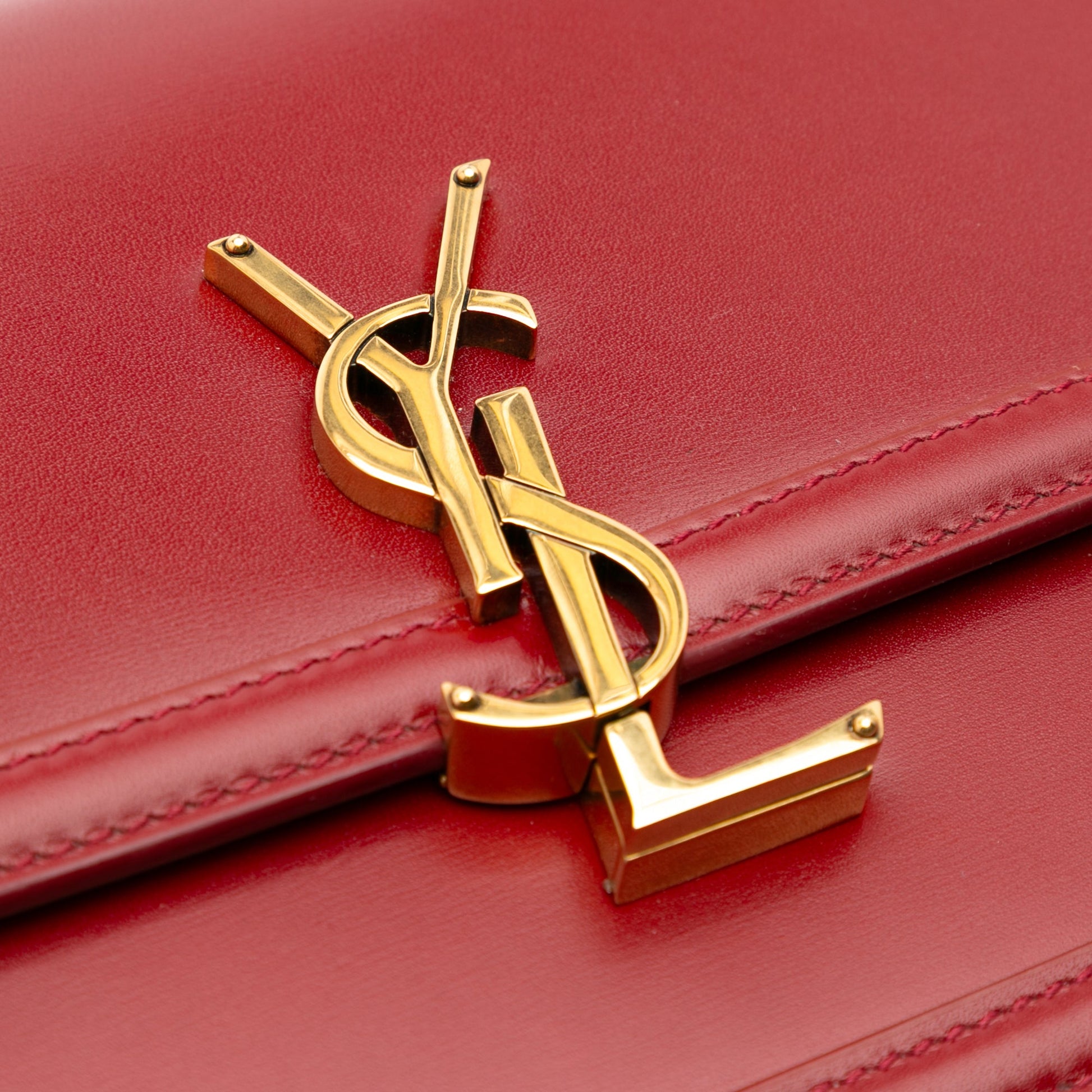 Saint Laurent Medium Calfskin Solferino Satchel In Box