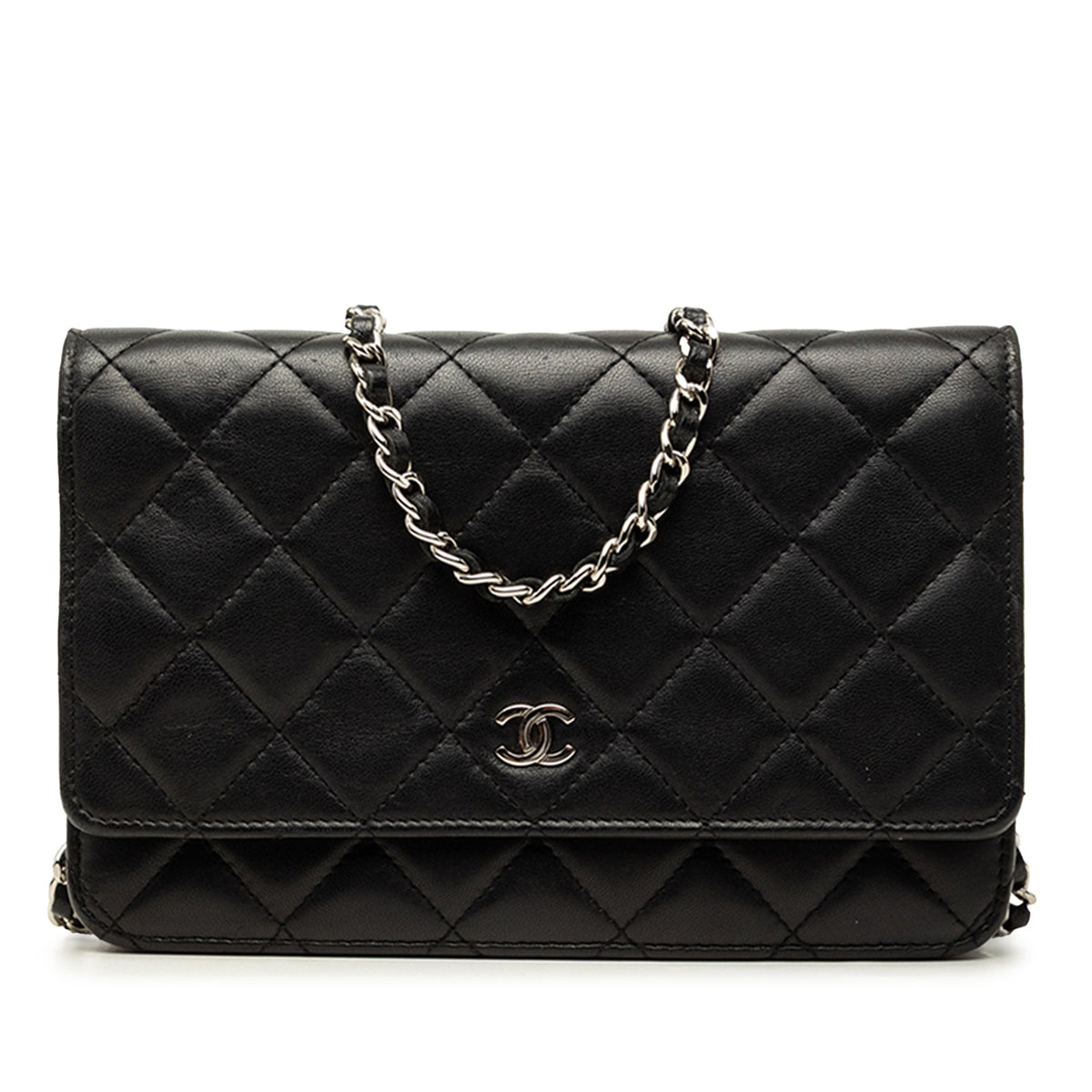 Chanel CC Quilted Lambskin Wallet On Chain