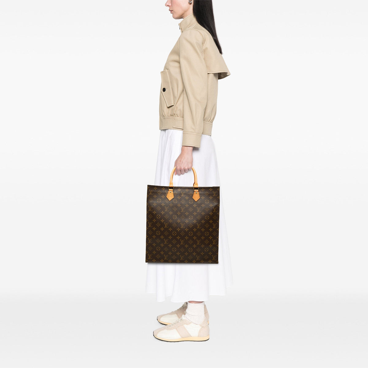 Louis Vuitton Monogram Sac Plat — Brown