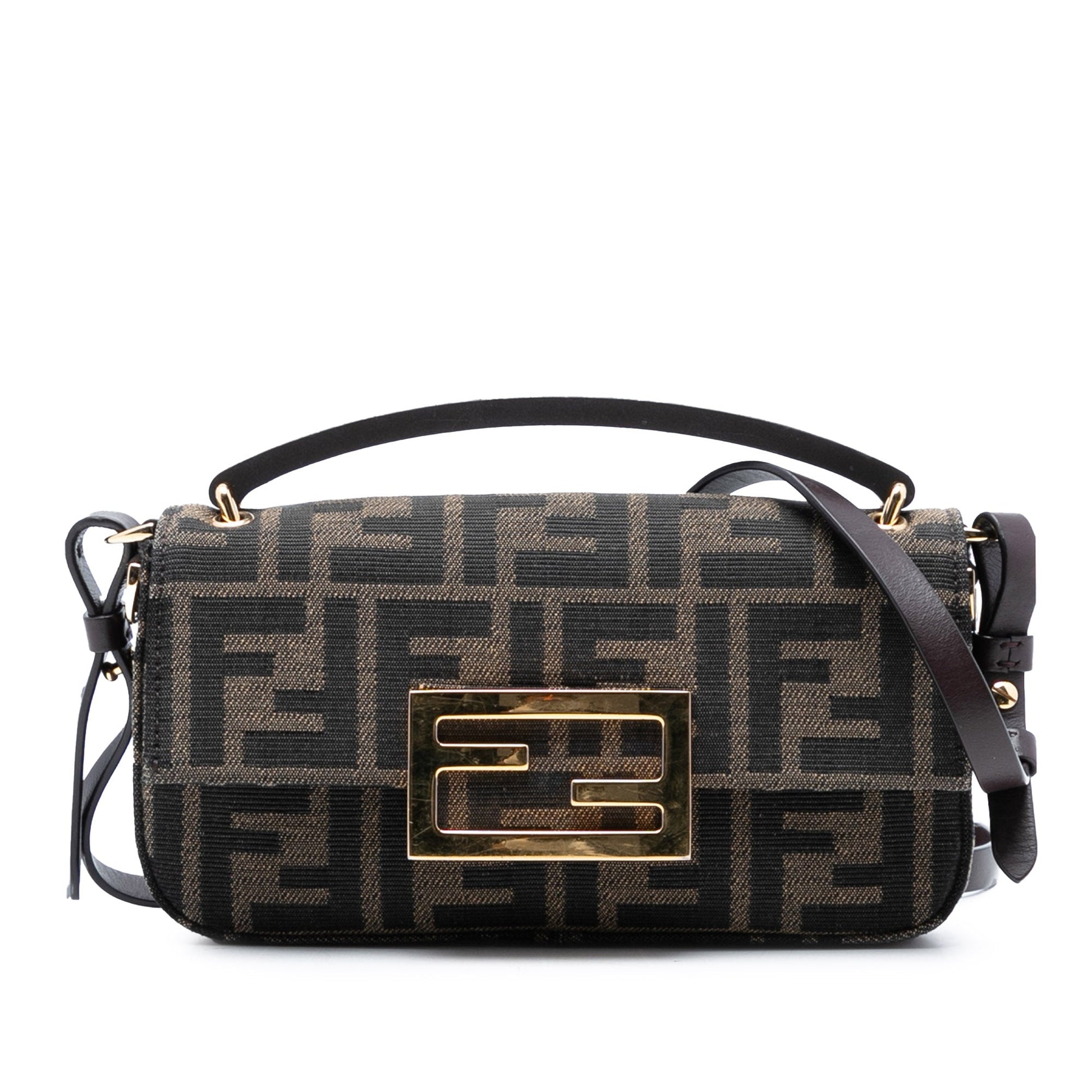 Fendi Zucca Canvas FF 1974 Phone Baguette