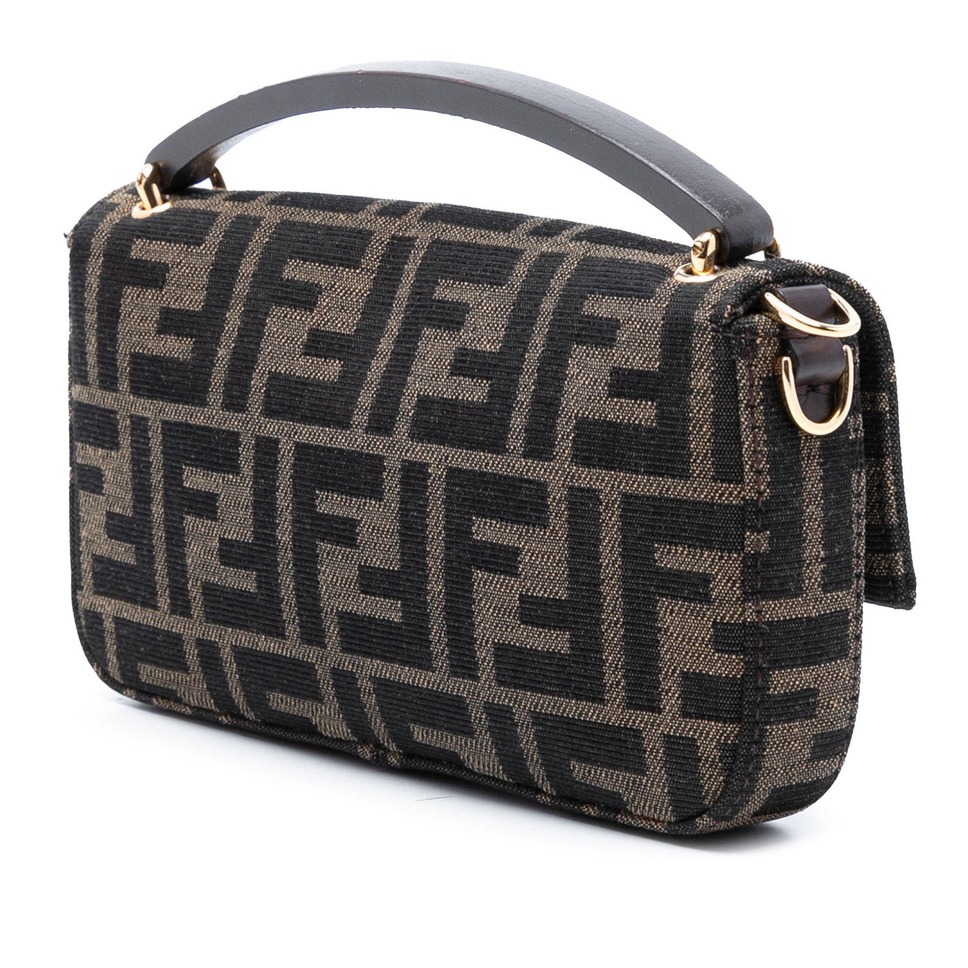 Fendi Zucca Canvas FF 1974 Phone Baguette