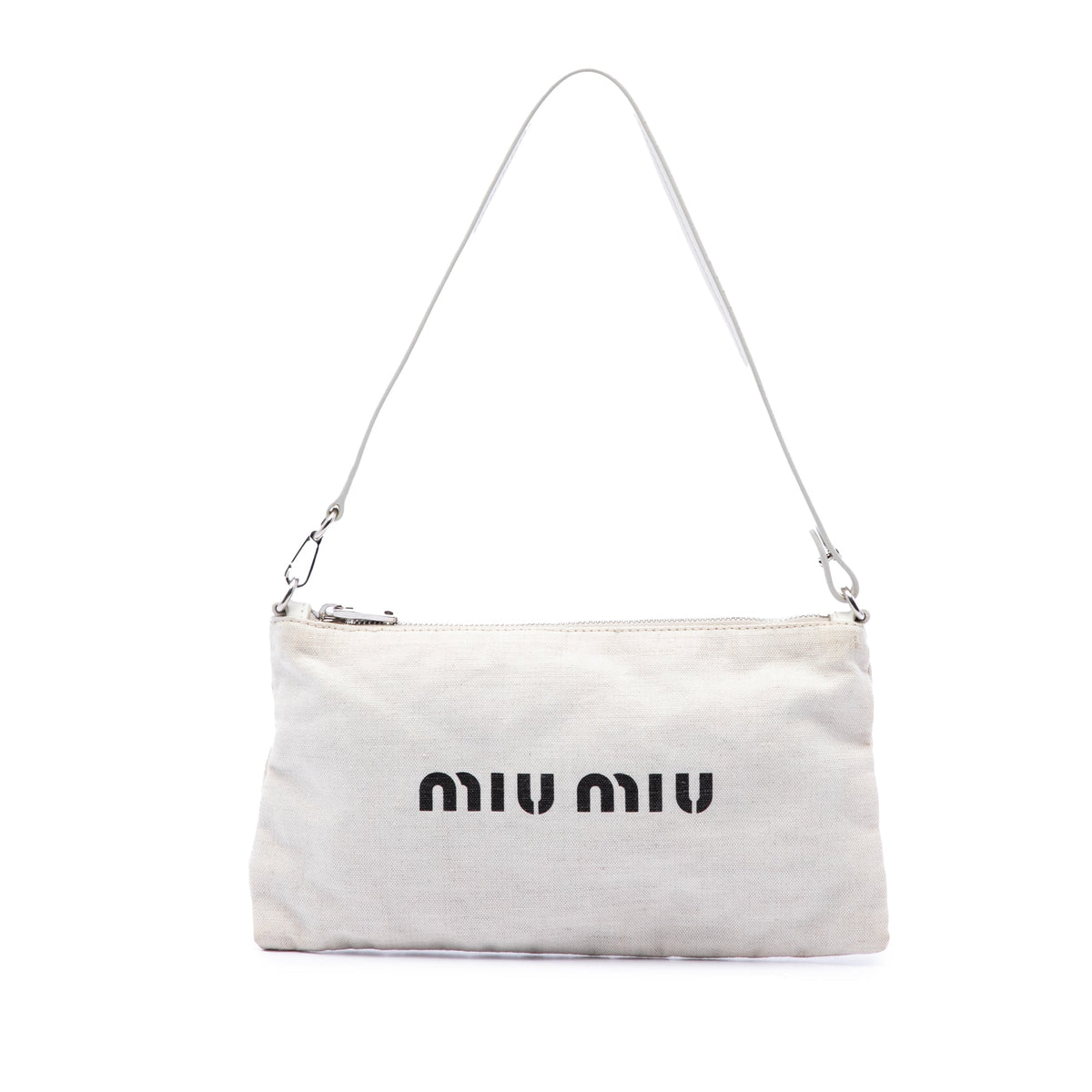 Miu Miu Canvas Logo Pochette