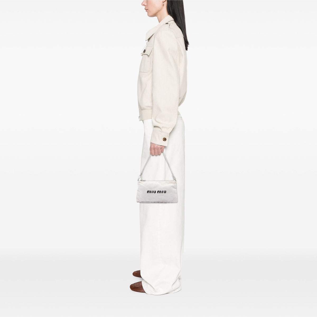 Miu Miu Canvas Logo Pochette