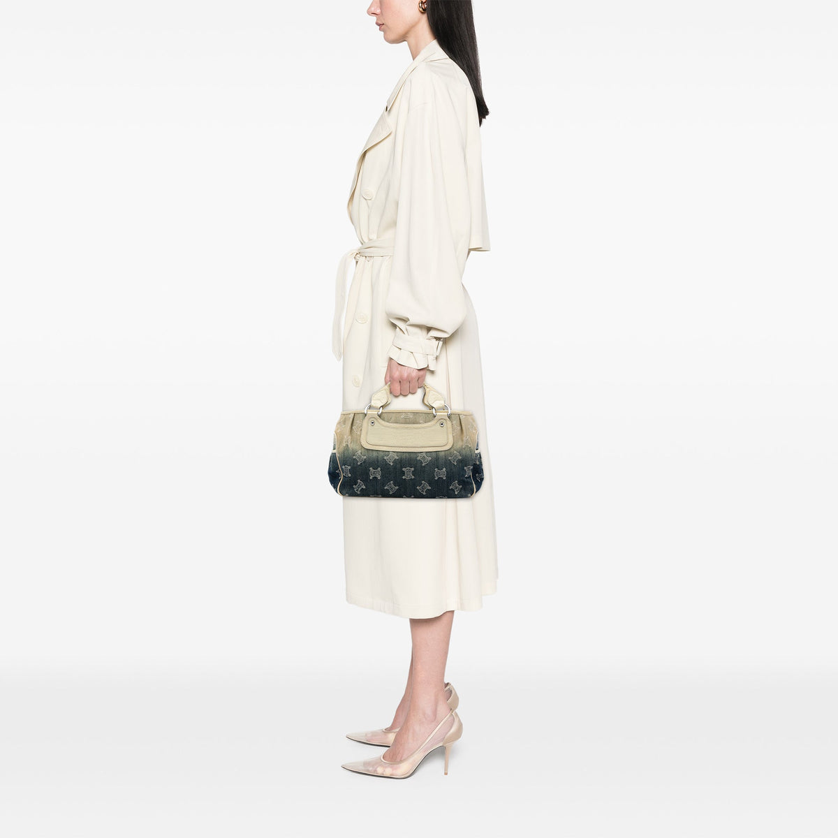 Celine Macadam Denim Ombre Boogie Handbag