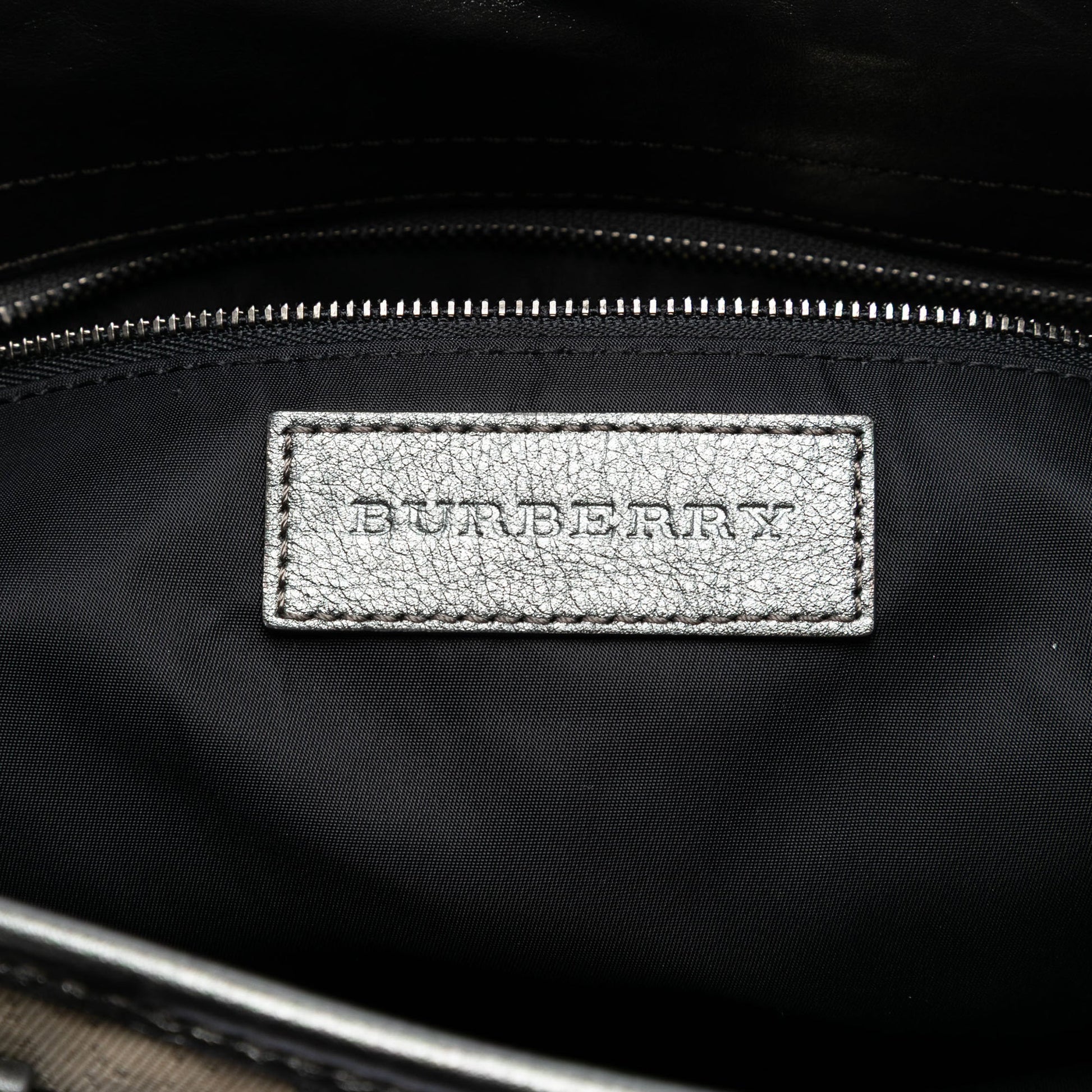 Burberry Glitter Smoke Check Canvas Check Satchel