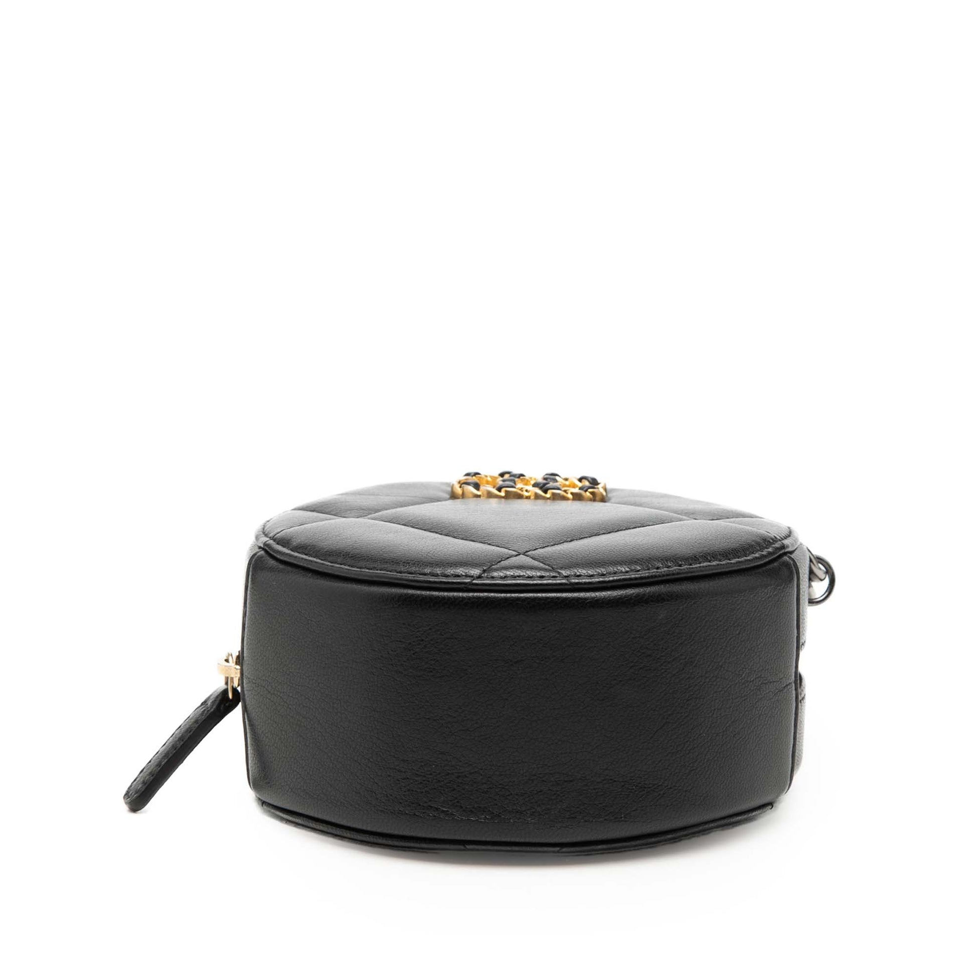 Chanel Lambskin 19 Round Clutch with Chain